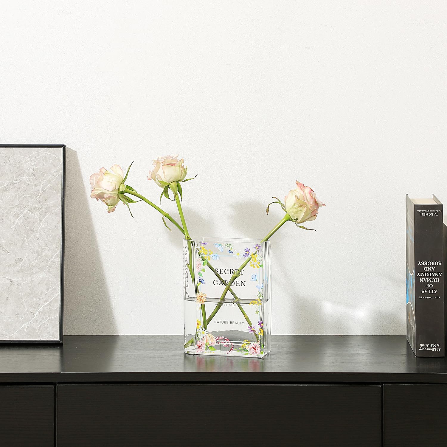 Glass Book Vase / Sg / Glass-7.8 / Clear