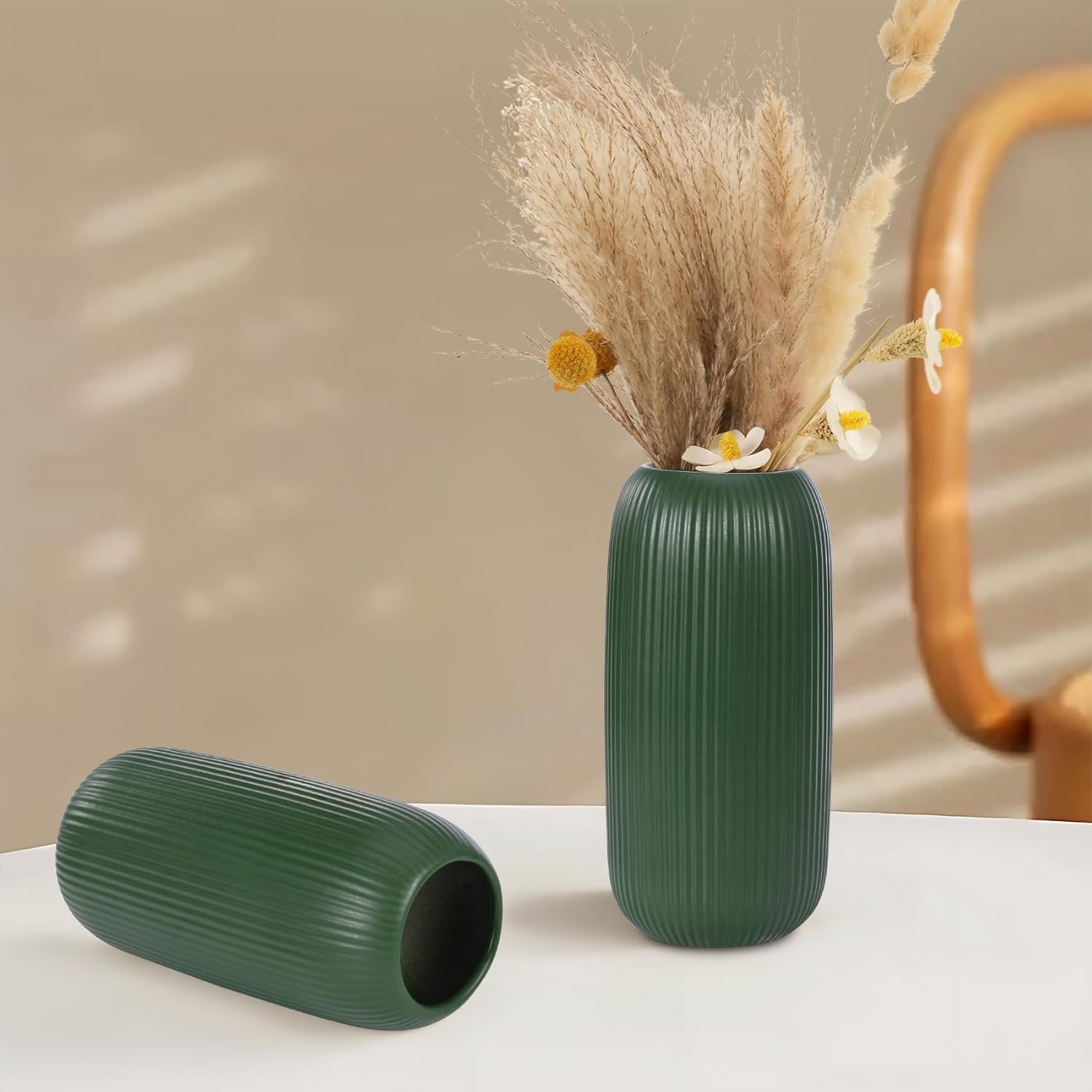 Ceramic Vase for Flowers / Green