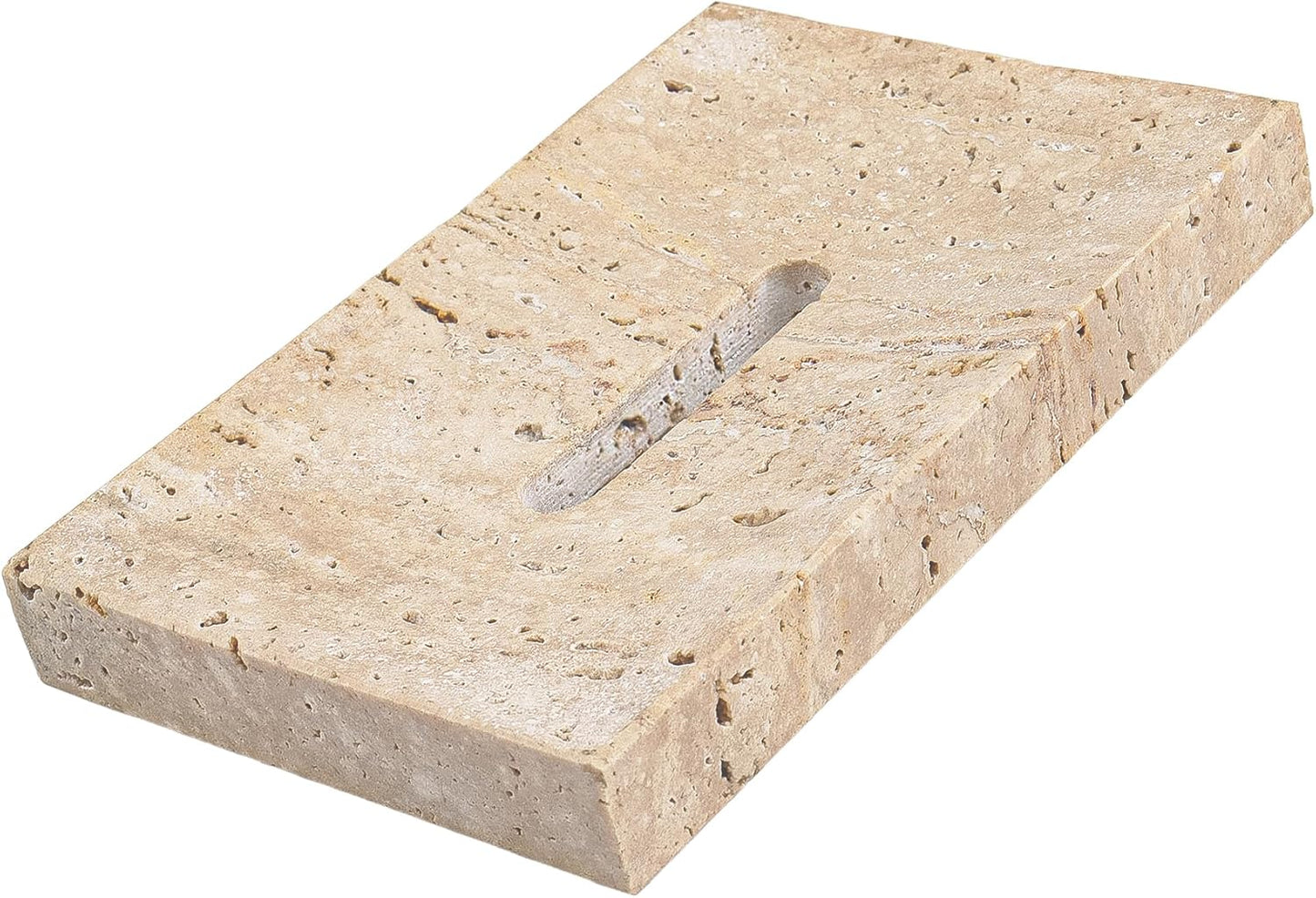 Beige Brown Stone Soap Holder for Shower / Natural