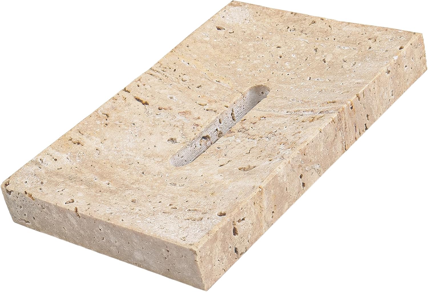 Beige Brown Stone Soap Holder for Shower / Natural