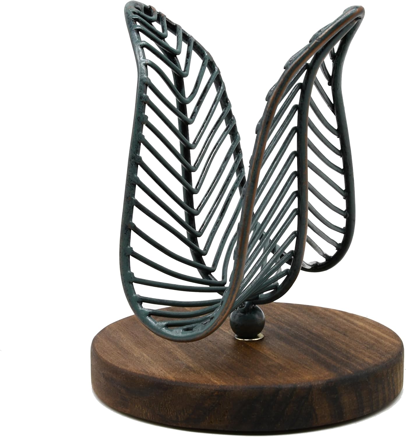 Freestanding Modern Napkin Holder w/Golden Turquoise Wrought Iron / Wire / Golden Turquoise / Brown