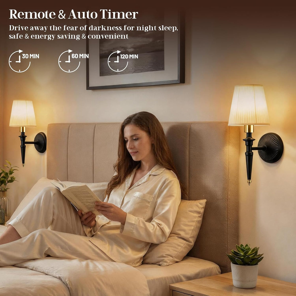 Battery Operated Wall Sconces Set of 2, Wireless Rechargeable Wall Lights with 12 RGB Colors and 3CCT Dimmable, Small
