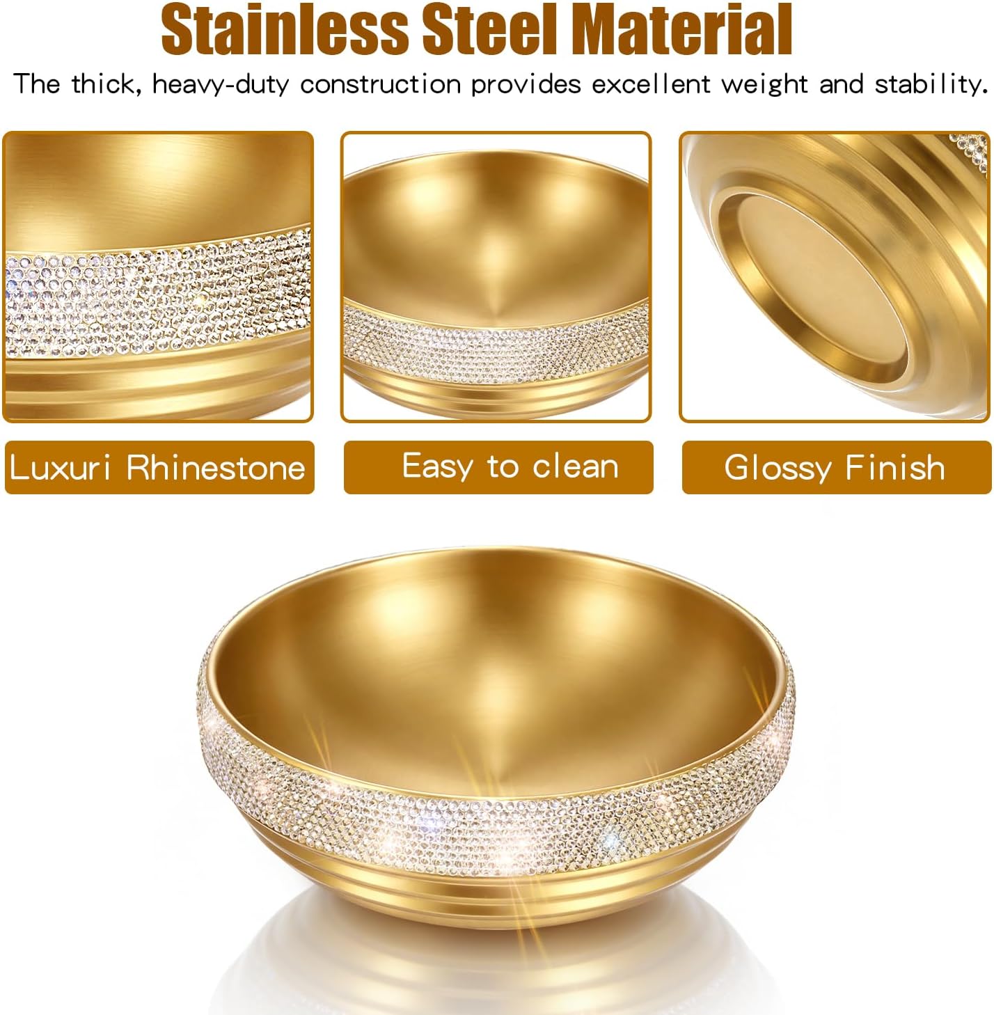 Catch All Bowl Fruit Bowls / Gold