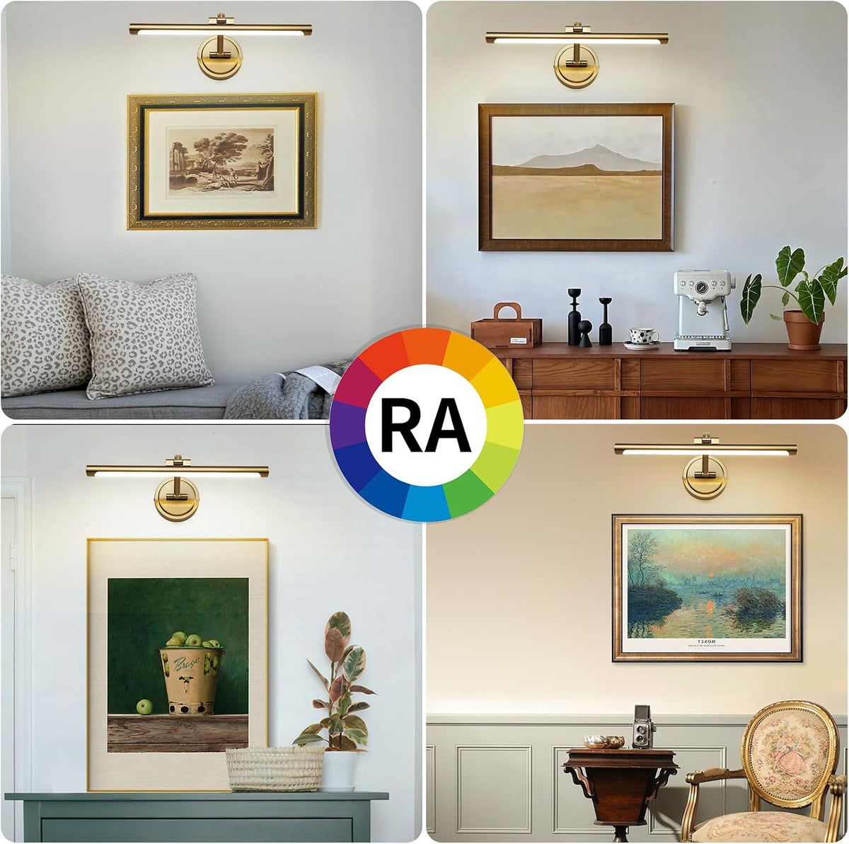 Modern Dimmable Picture Lights for Wall 15.7 Inch Hard-Wired LED Picture Frame Lights for Paintings Gallery Light with