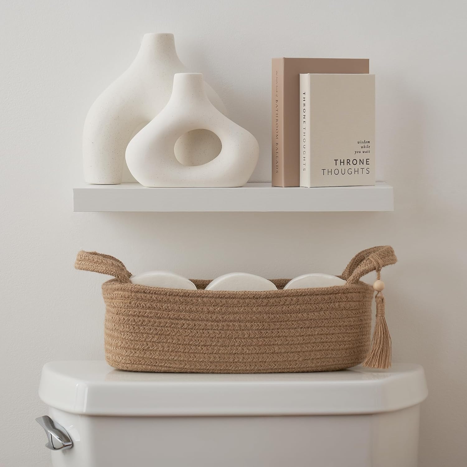 Boho Jute Cotton Rope Bin / Natural Brown