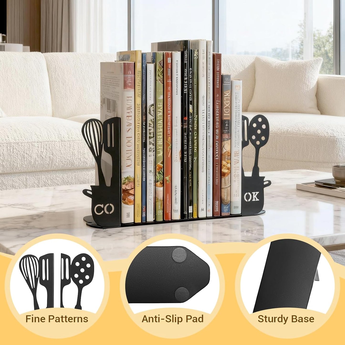Metal Book Ends / Black Cook