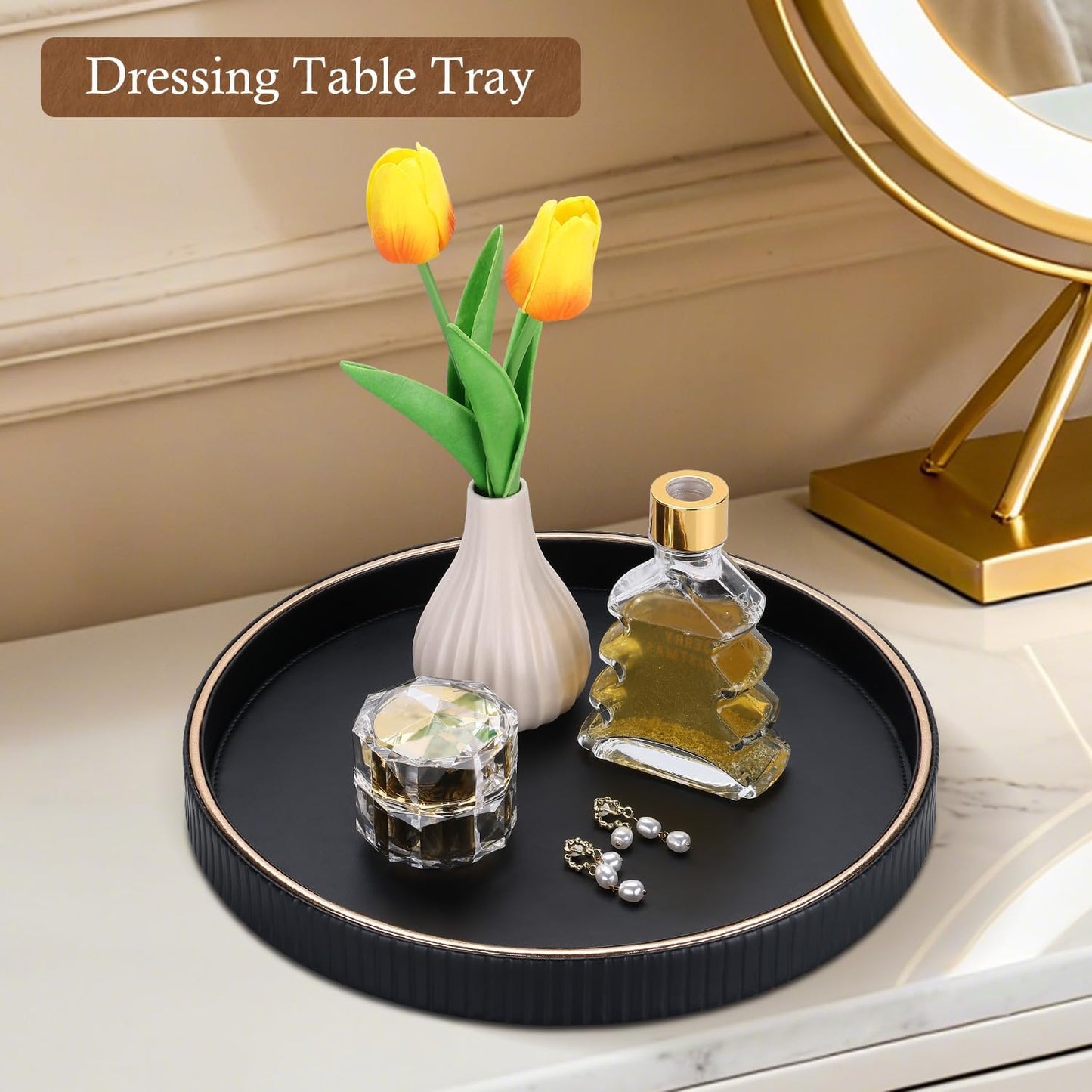 12" Decorative Tray / Black