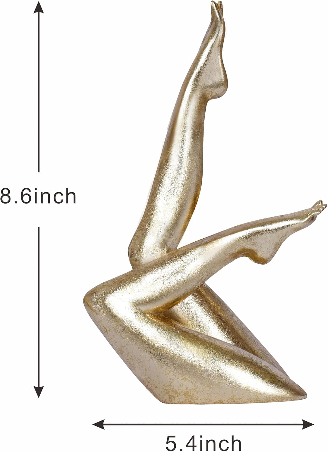 Golden Legs Sculpture Woman Decor Modern Elegant Female Legs Statue Minimalist / Position 1 / Gold