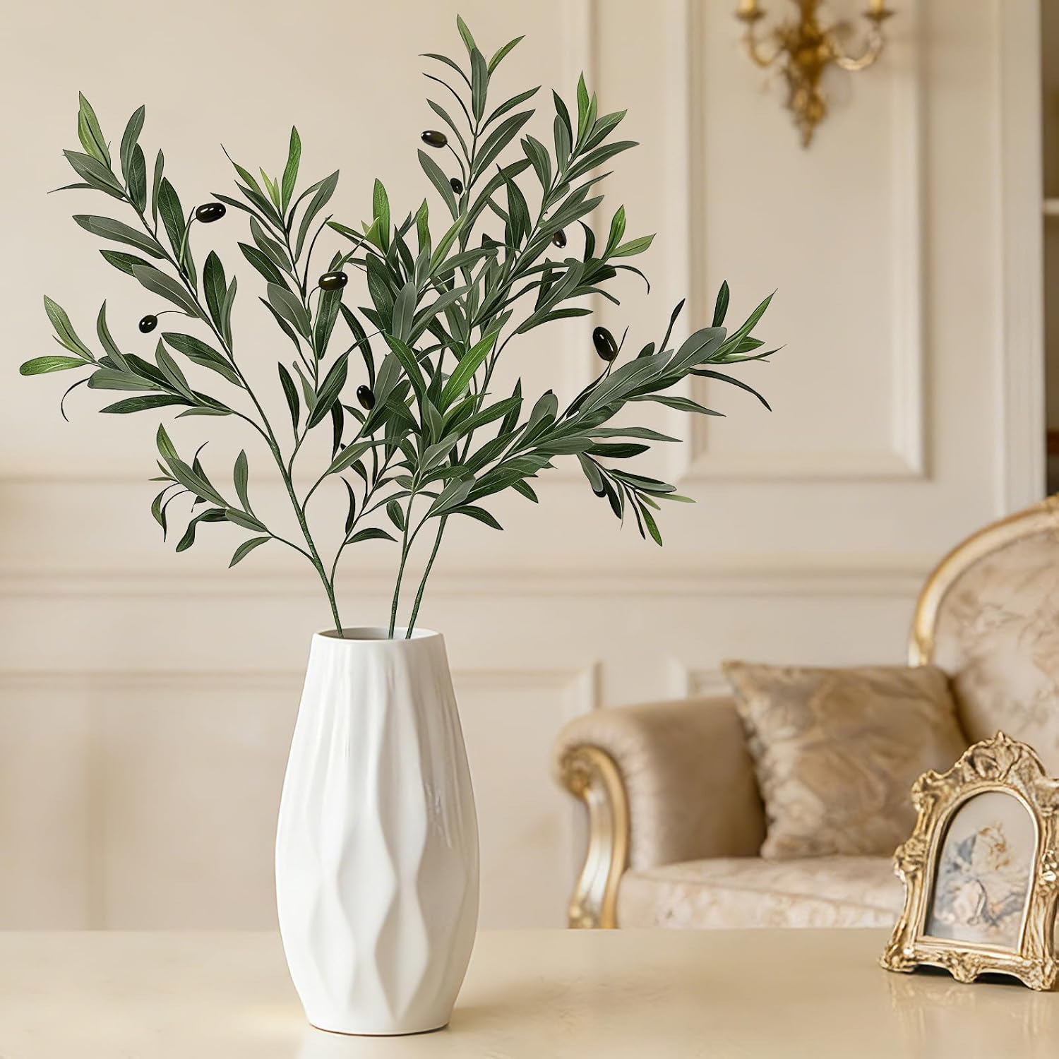 Artificial Olive Branches / Black / 35.8 Inch / Set of 5