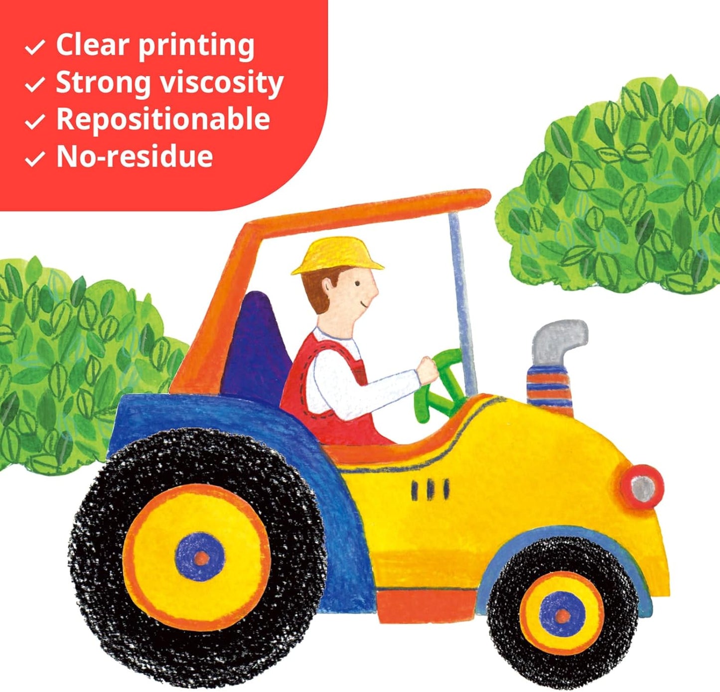 SG2-2107 Wall Decals Car Truck Tractor Road Stickers for Kids Boys / Construction Transportation