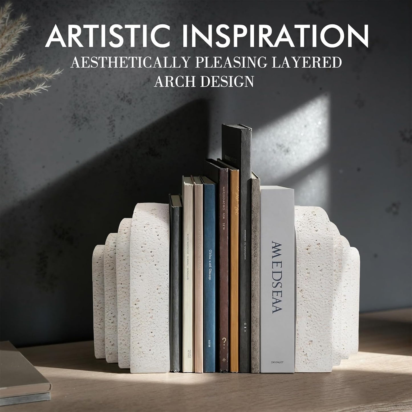 Heavy Duty Arch Resin Decorative Bookends / Set of 2