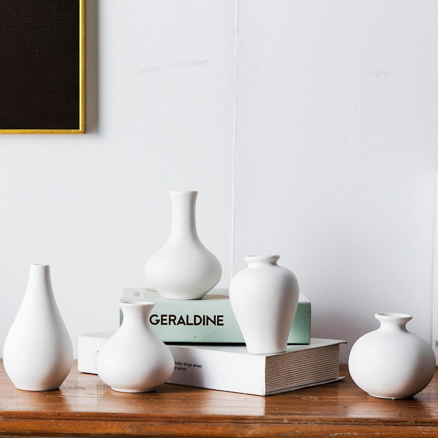 Ceramic Small Vase / White / Set of 5
