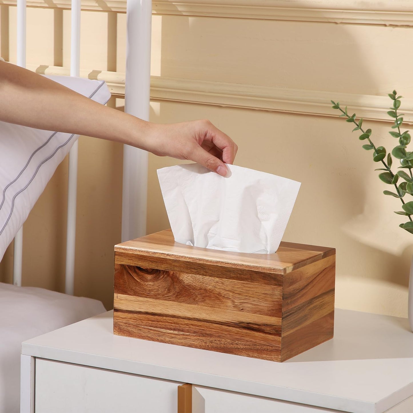 Acacia Wood Tissue Box Cover Rectangle / Acacia-rectangle