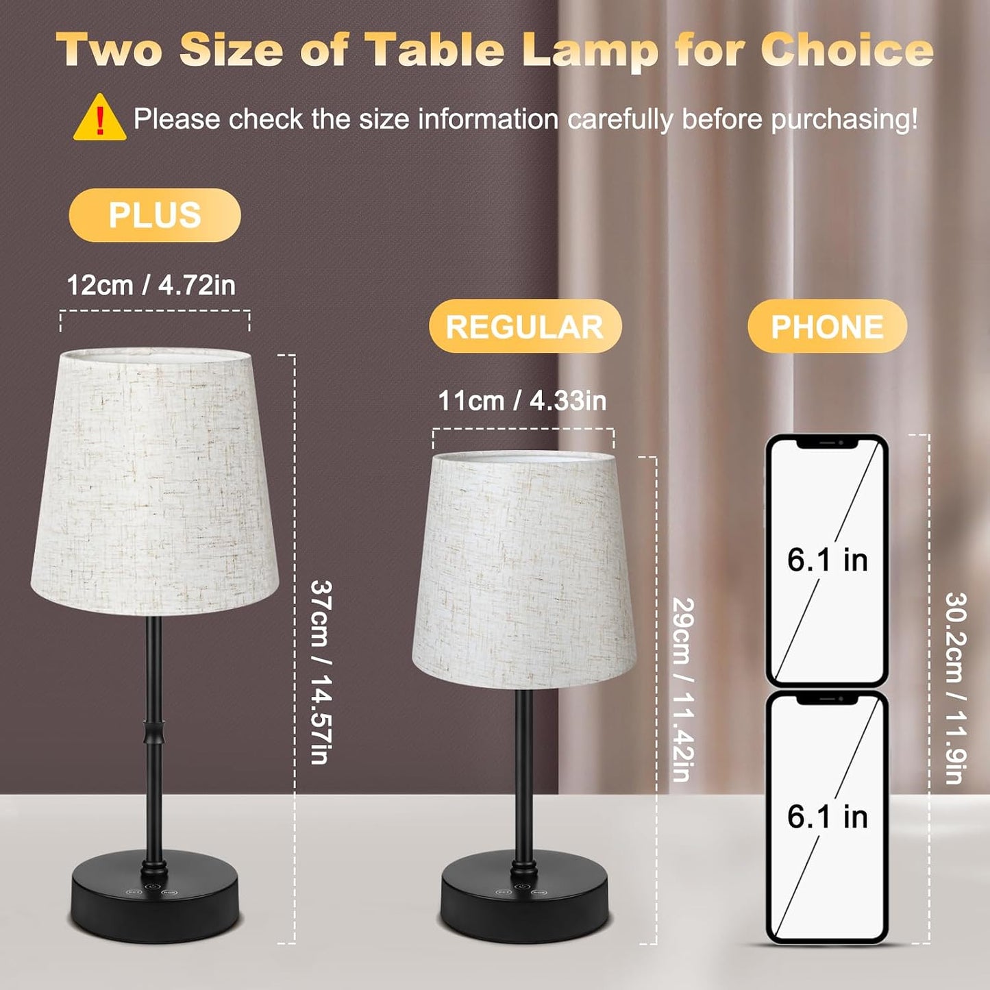 Wowag Small Cordless Table Lamp,5000mAh Rechargeable Battery Operated Desk Lamp,3 Colors & 7 RGB Stepless Dimmable