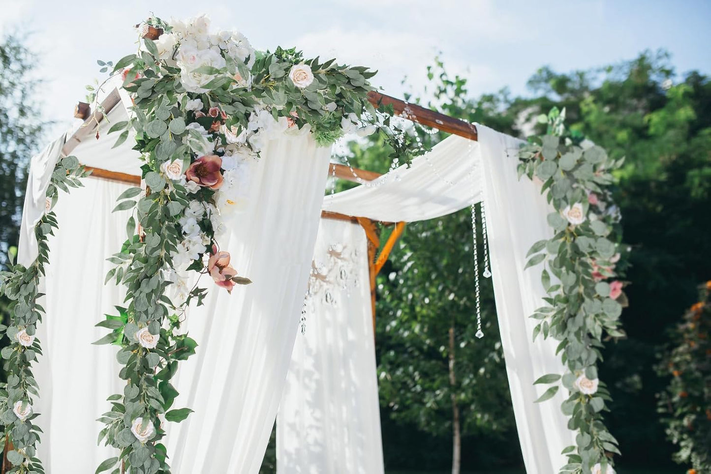 Artificial Eucalyptus Garland / Willow Leaves Eucalyptus Garland / Set of 2