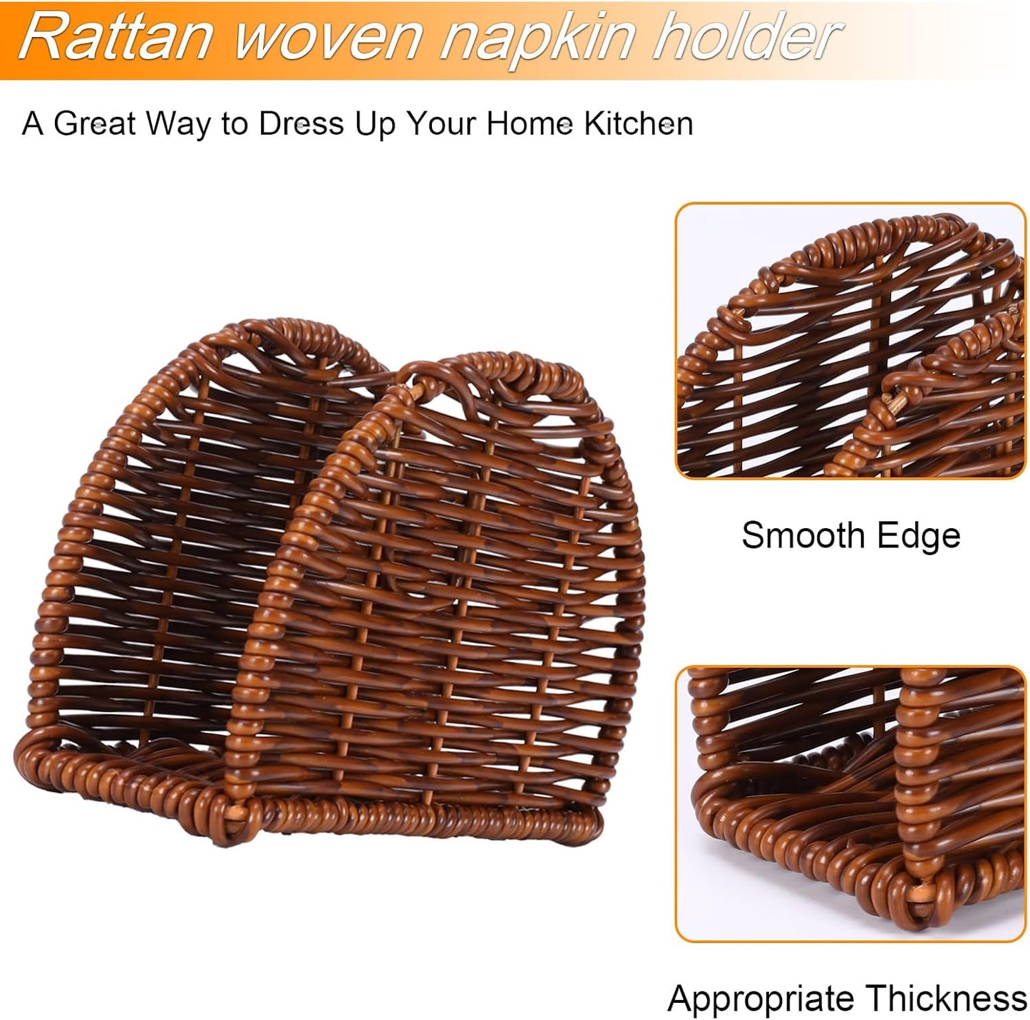 Rattan napkin holder / 6.1 Inch