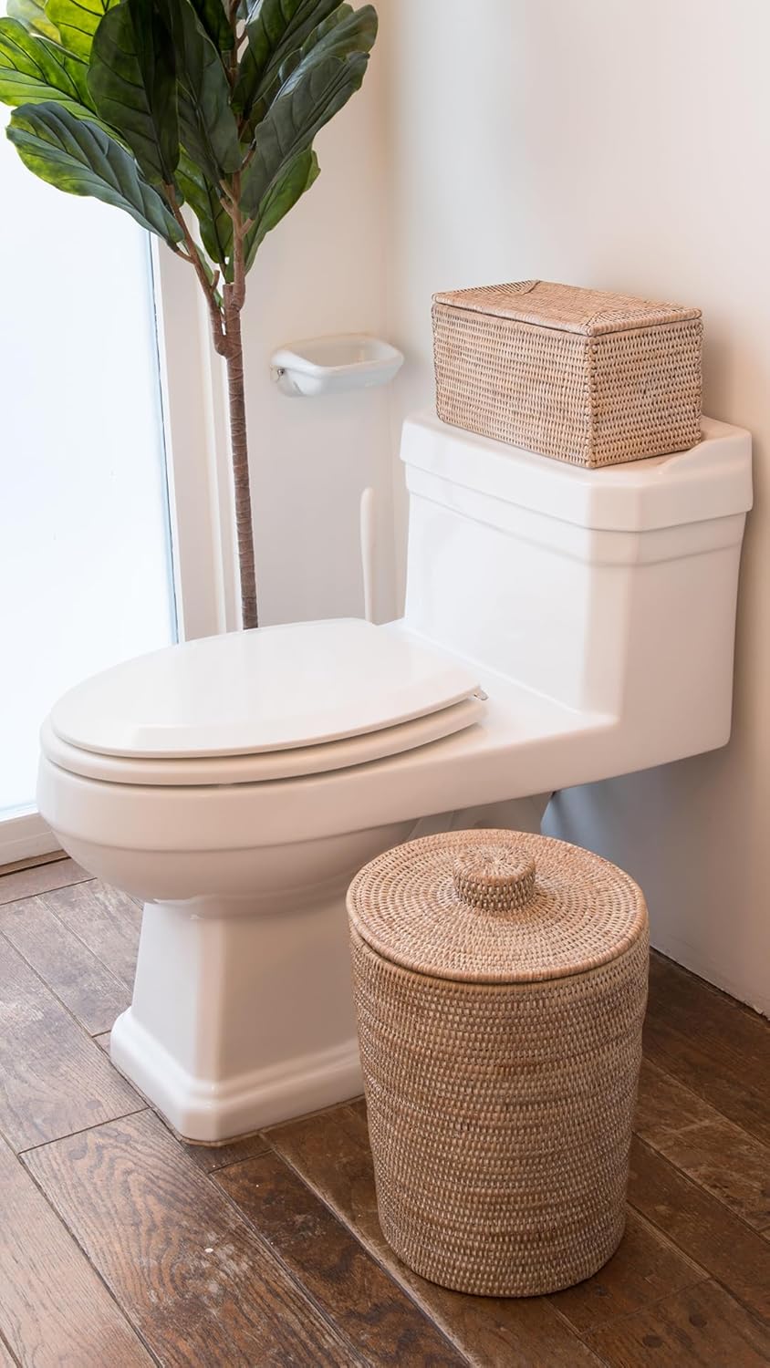 Wash Toilet Roll Storage Basket / White