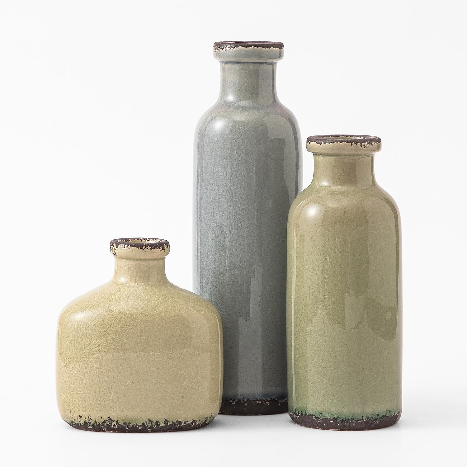 Ceramic Small Vase for Centerpieces / 202-1 / Set of 3