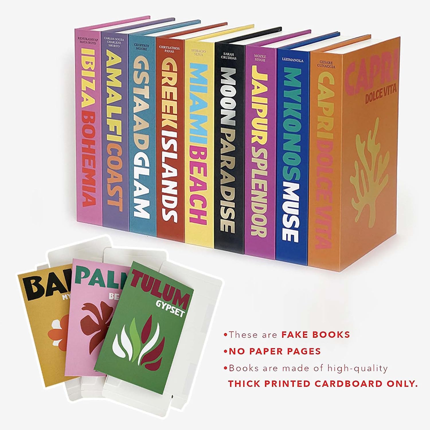 Foldable Fake Books / Fashion Decorative Books Bundle