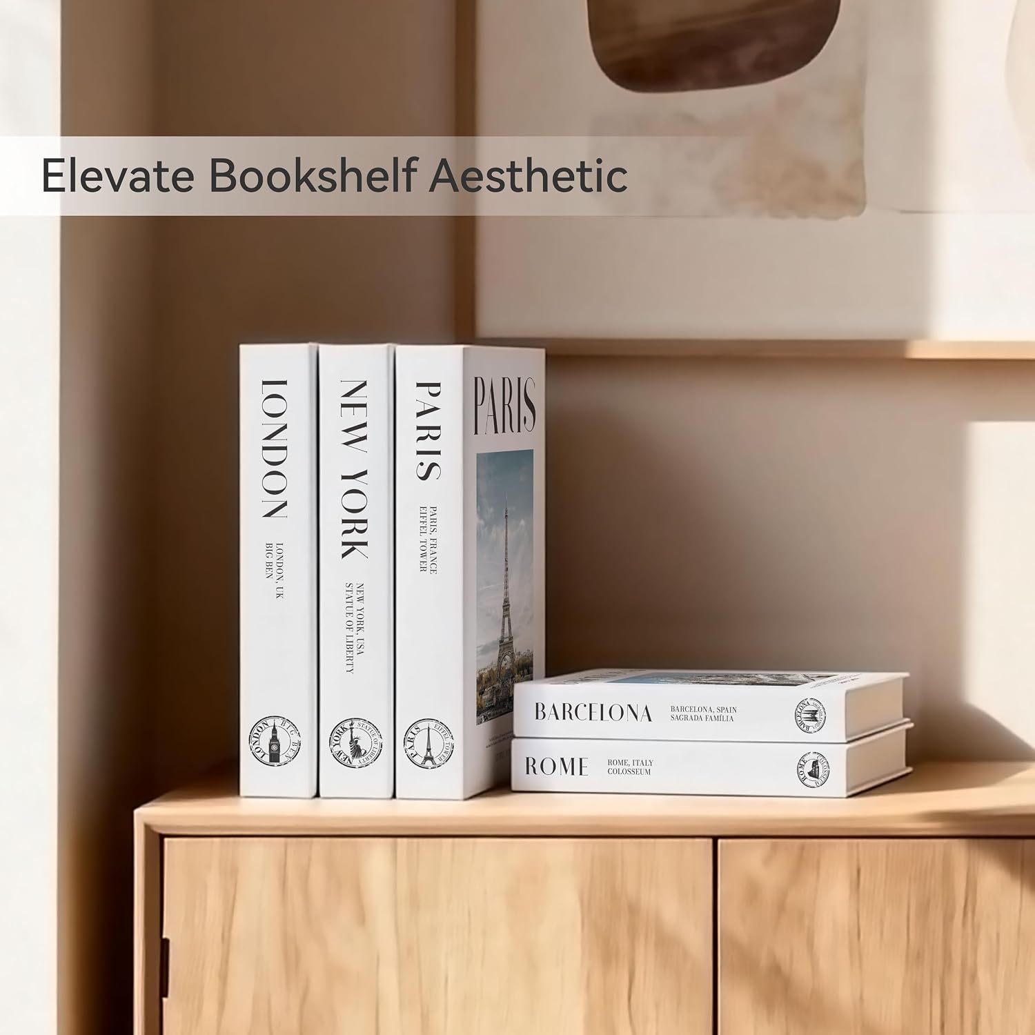 Faux Decorative Books Set / Urban Landmarks / Set of 5