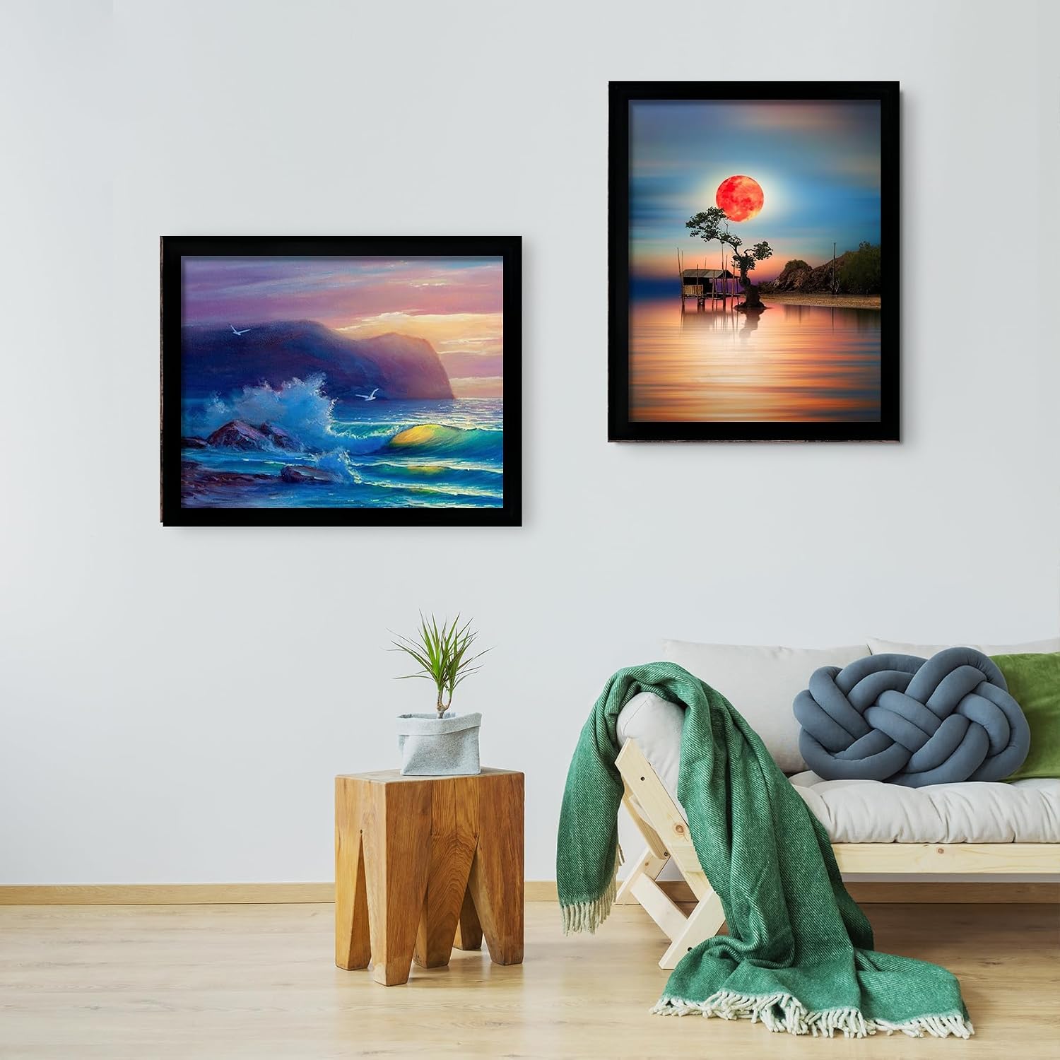 SESEAT 18x24 Frame, Wall Gallery Poster Picture Frame, Black, Pack of 4