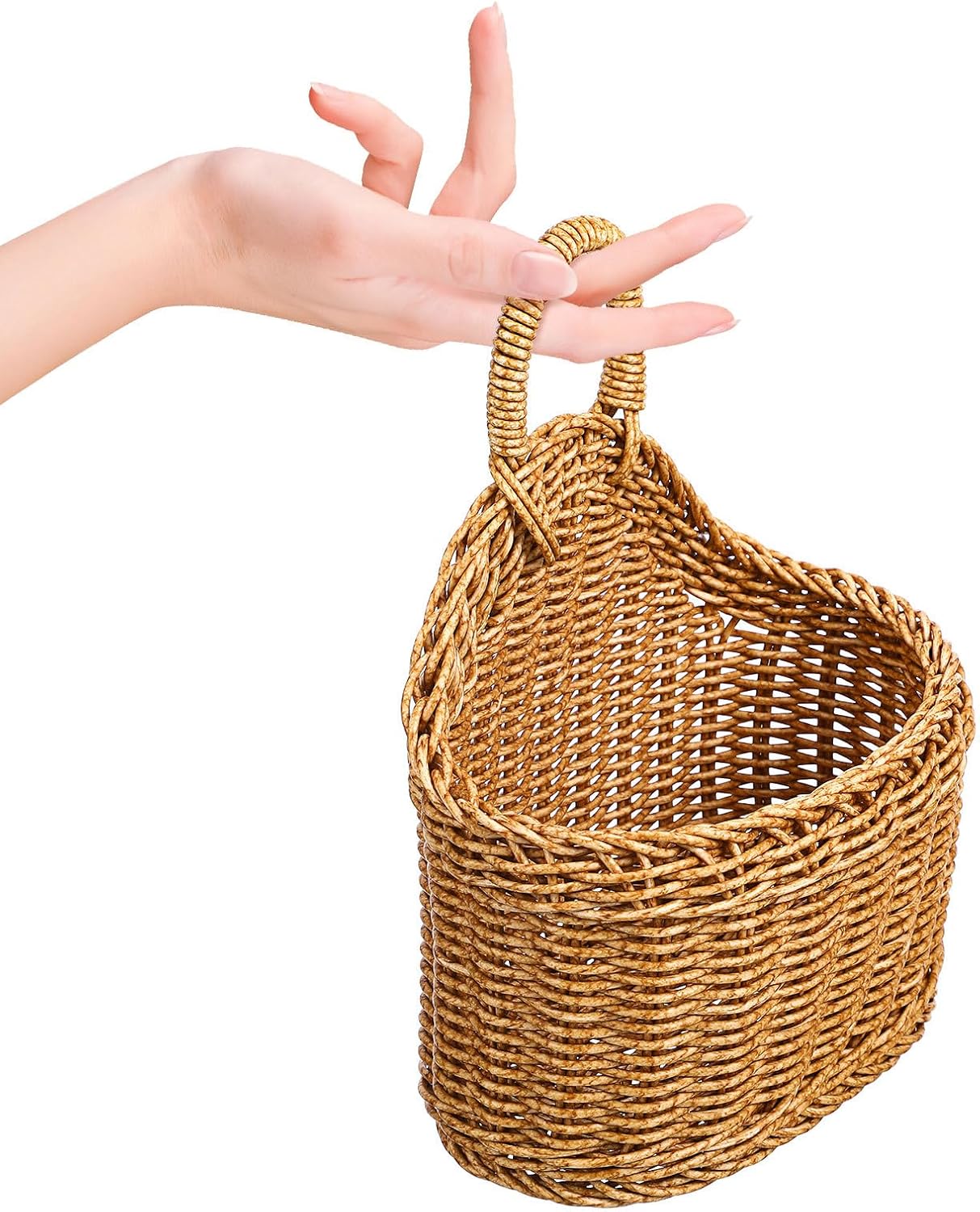 Woven Wall Decorative Basket Kitchen Storage Organizer for Potato Garlic Onion 9.25 x