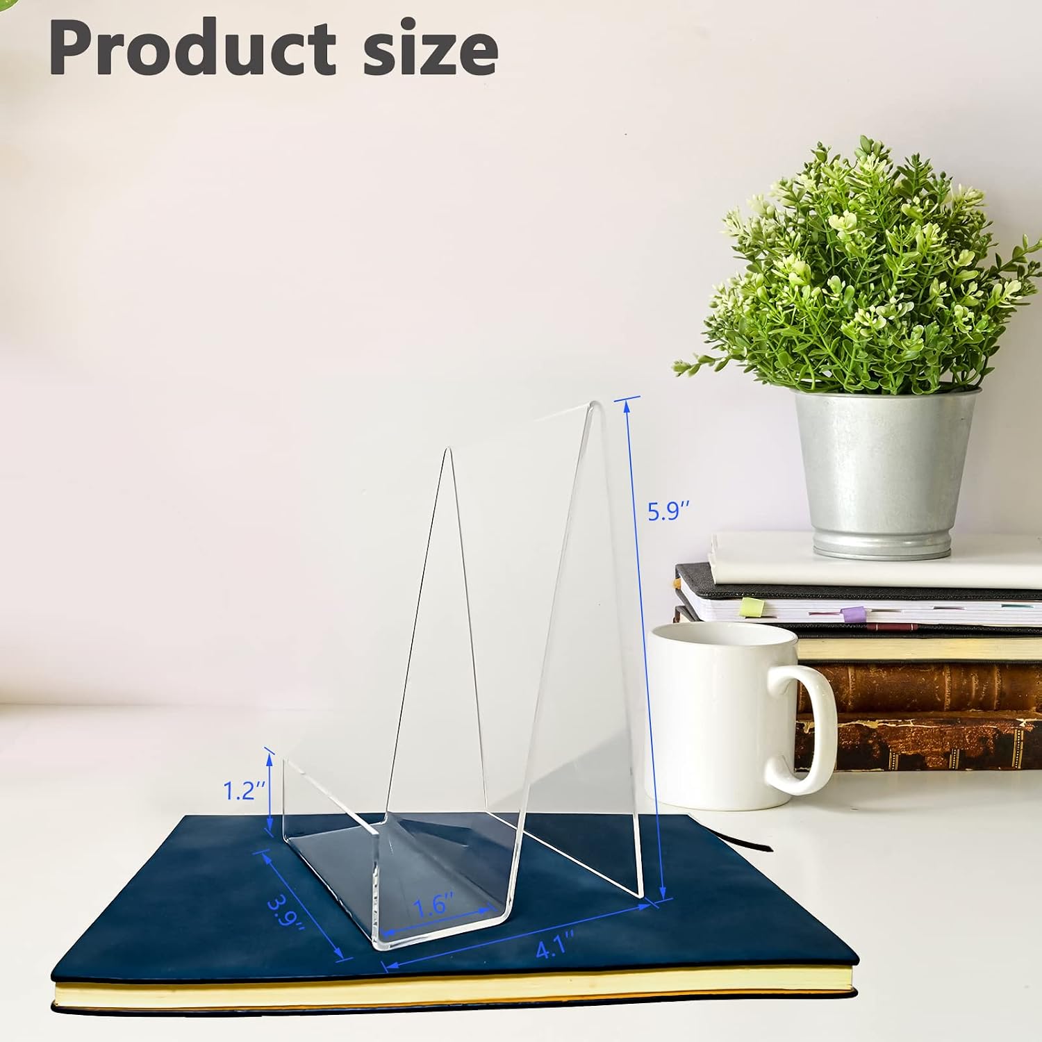 6'' x 4'' Acrylic Book Display Stand Easel / Clear / Set of 10