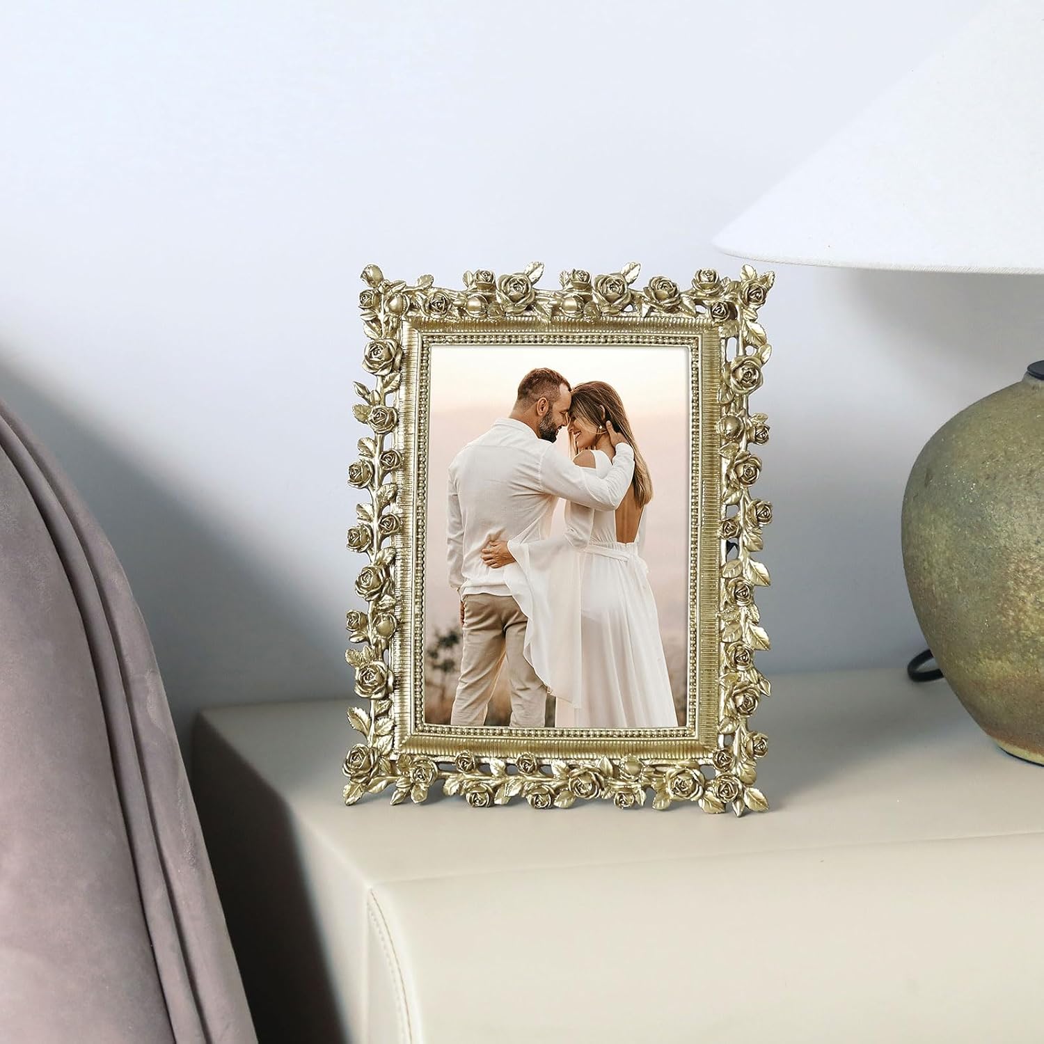 Stand and Real Glass / 4 x 6 / Gold / Set of 2
