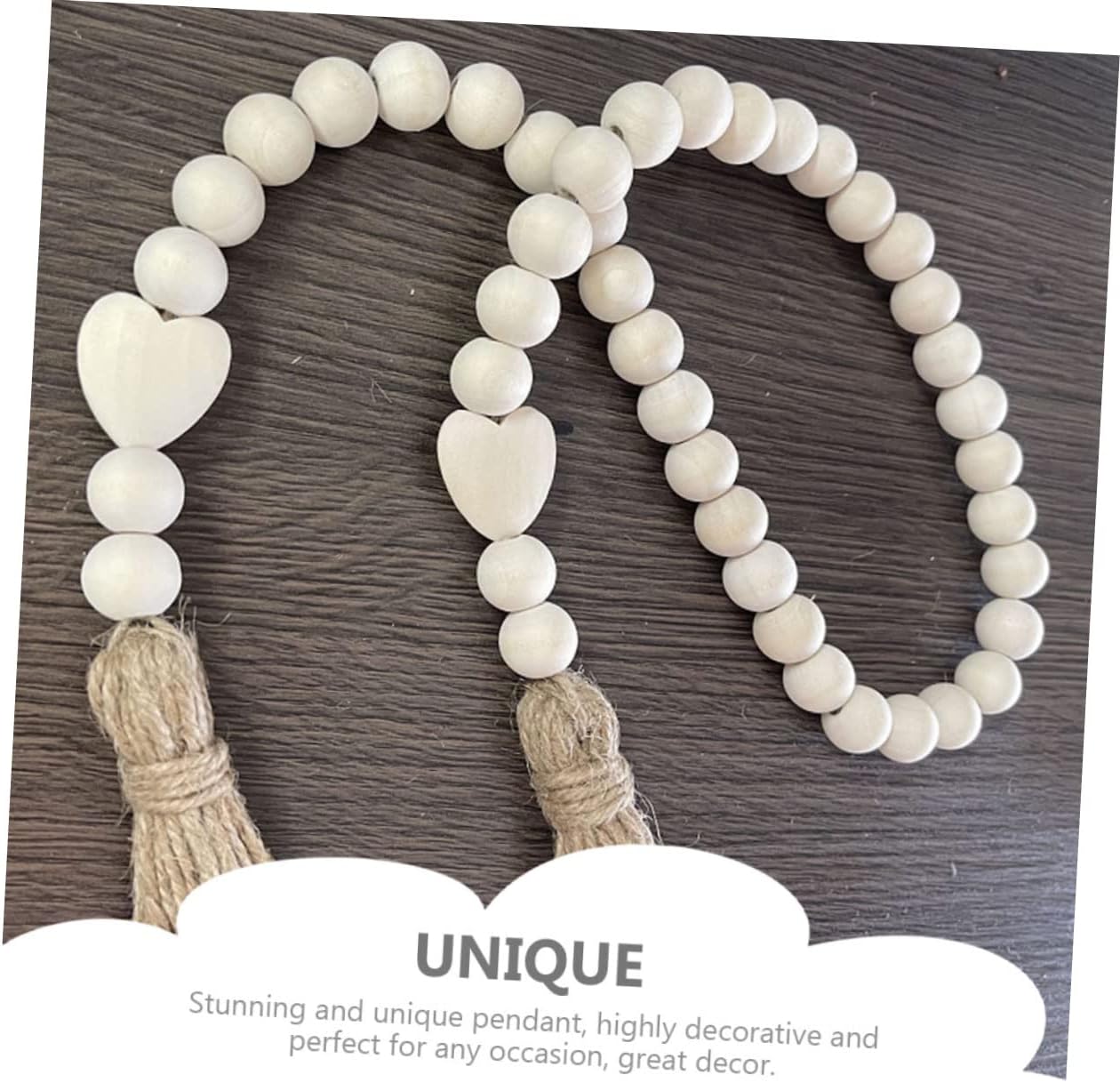 Wood Bead Garland / 35.43 Inch