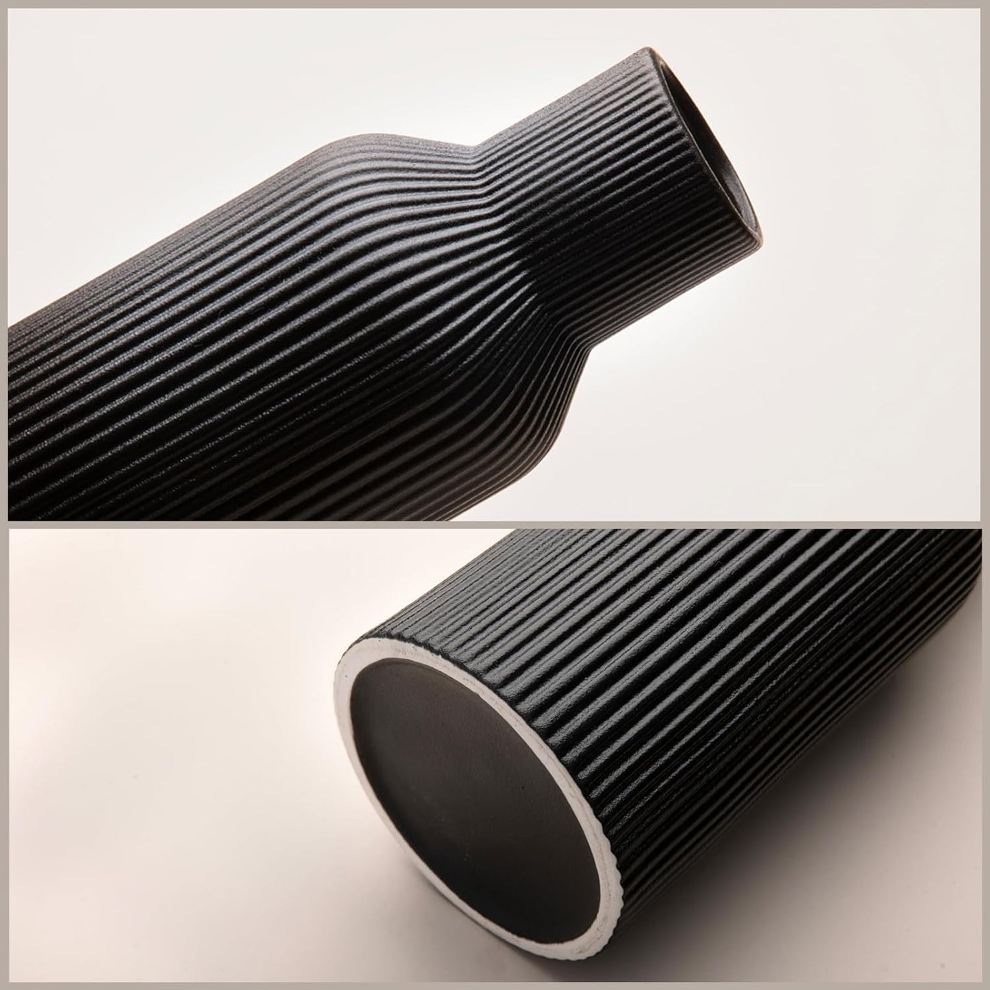 Ceramic Flower Vases / 3-piece-set / Black / Set of 3