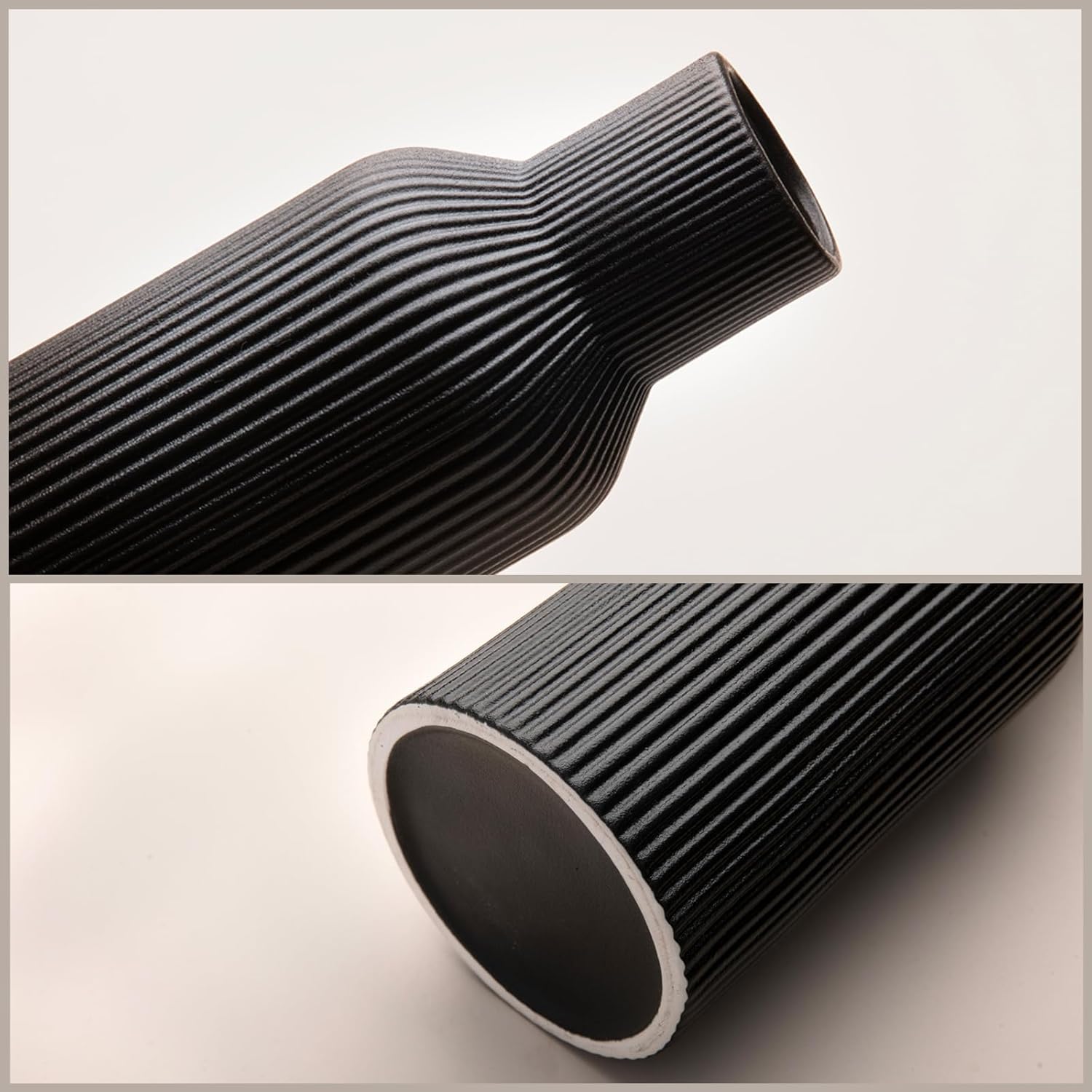 Ceramic Flower Vases / 3-piece-set / Black / Set of 3