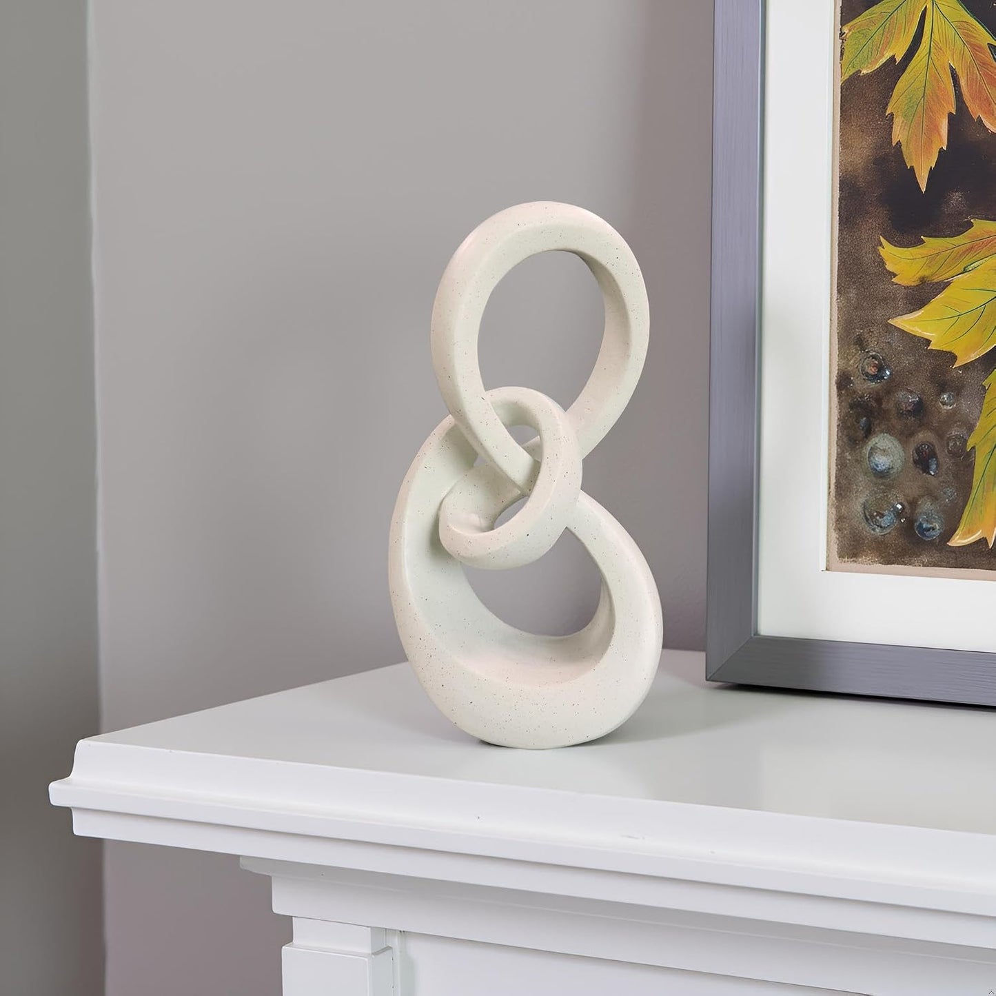 Coffee Table Statues / 11.42"light Gray