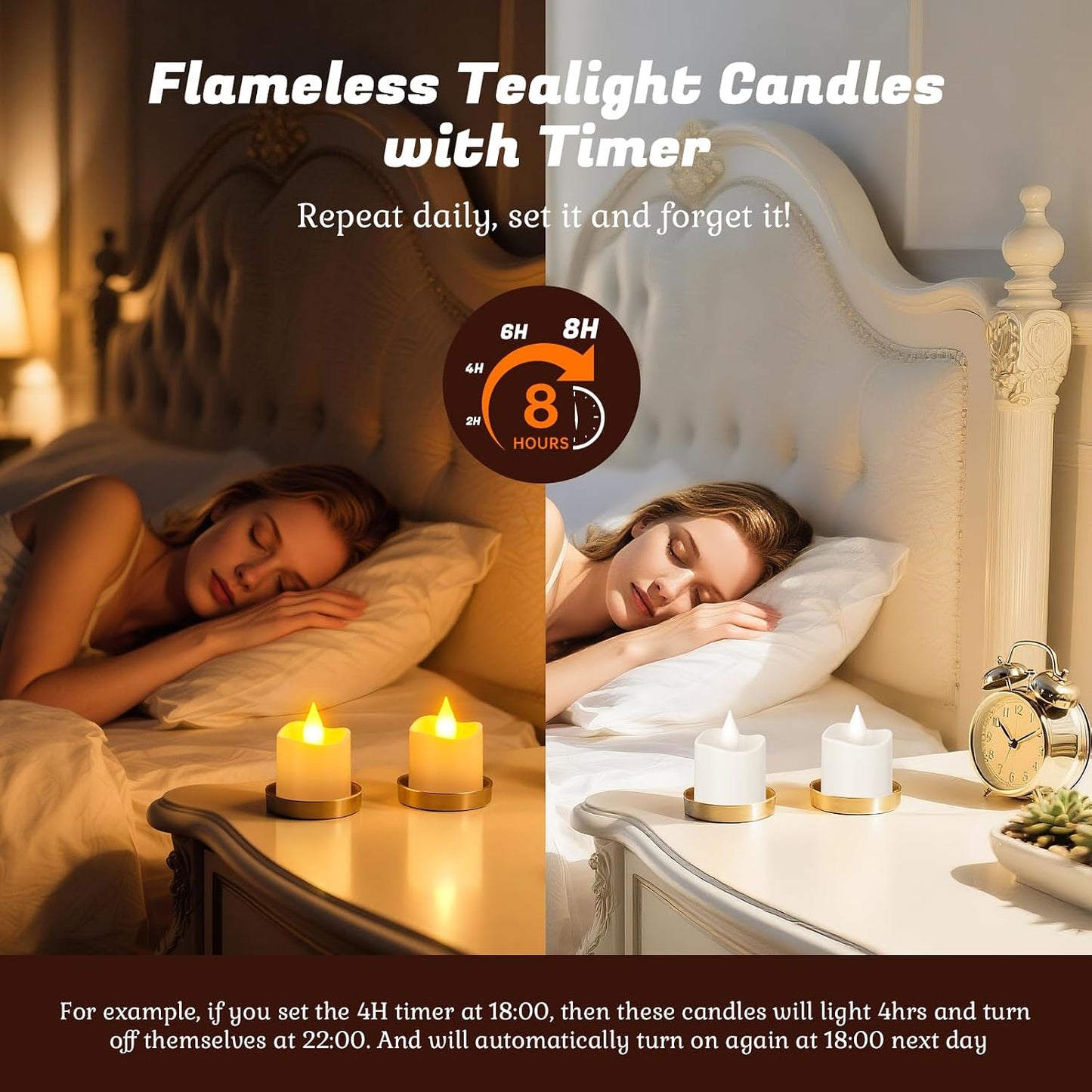 PChero Rechargeable Flameless Candles with Remote Timer & Charging Base | 12 Pack Votive Candles Battery Operated Tea