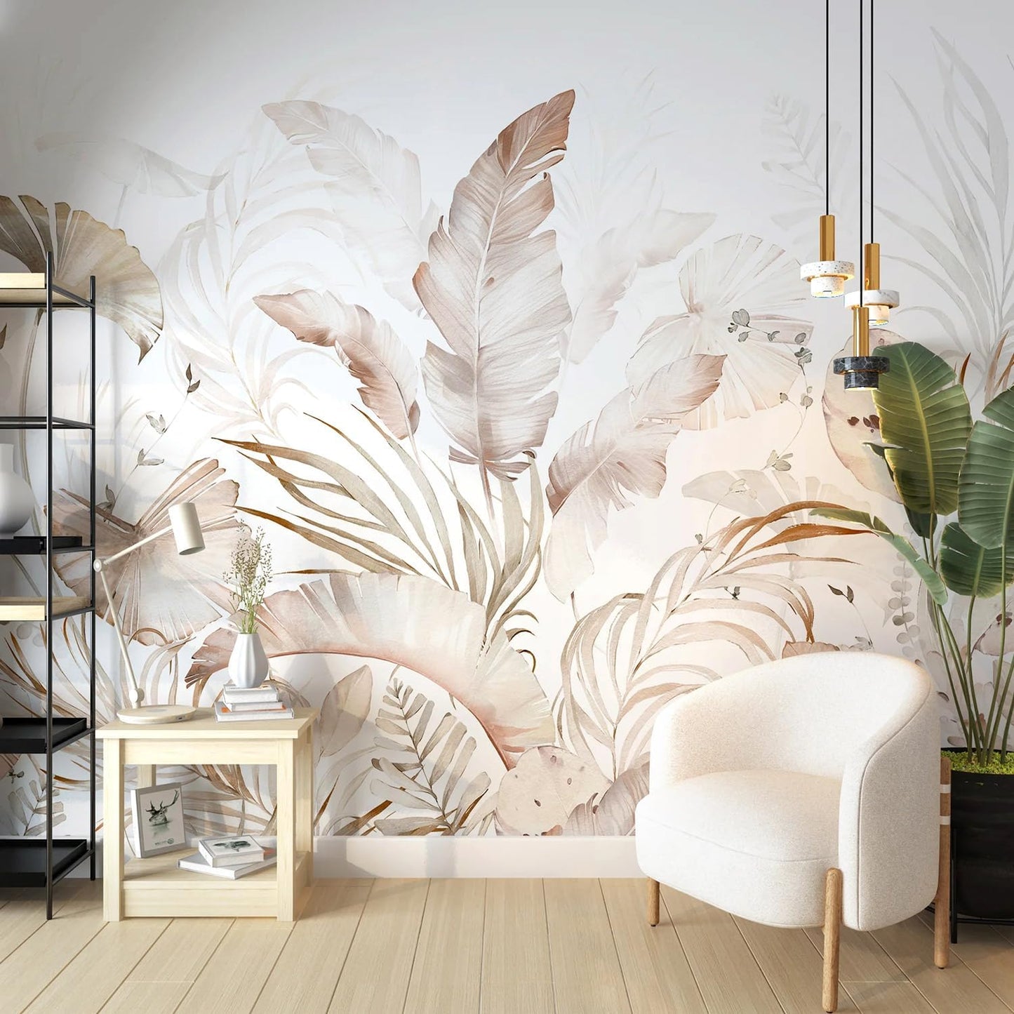 Tropical Jungle Peel and Stick Wallpaper murals / Zz02 / 79 x 55