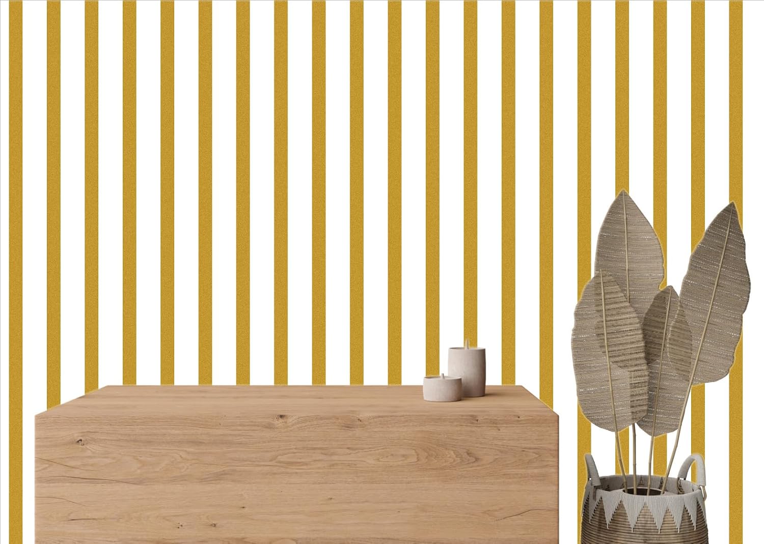Wall Decal Striped Wall Decals Peel and Stick Metallic Line Walls Decals Modern Vinyl Walls / Gold