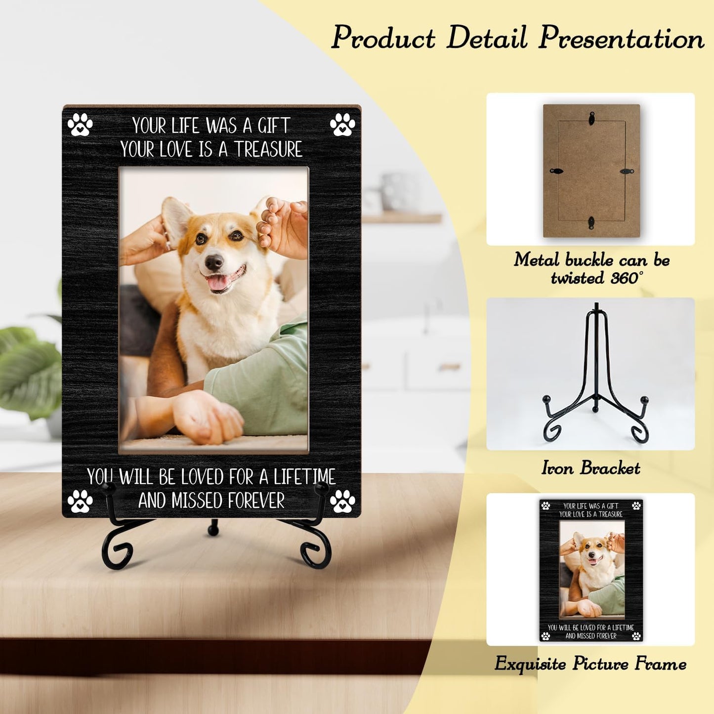 Wooden Frame / Stand / Pet Memorial / 4 x 6
