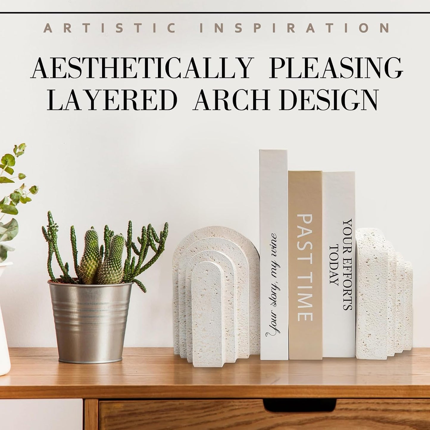 Heavy Duty Book Ends / Beige