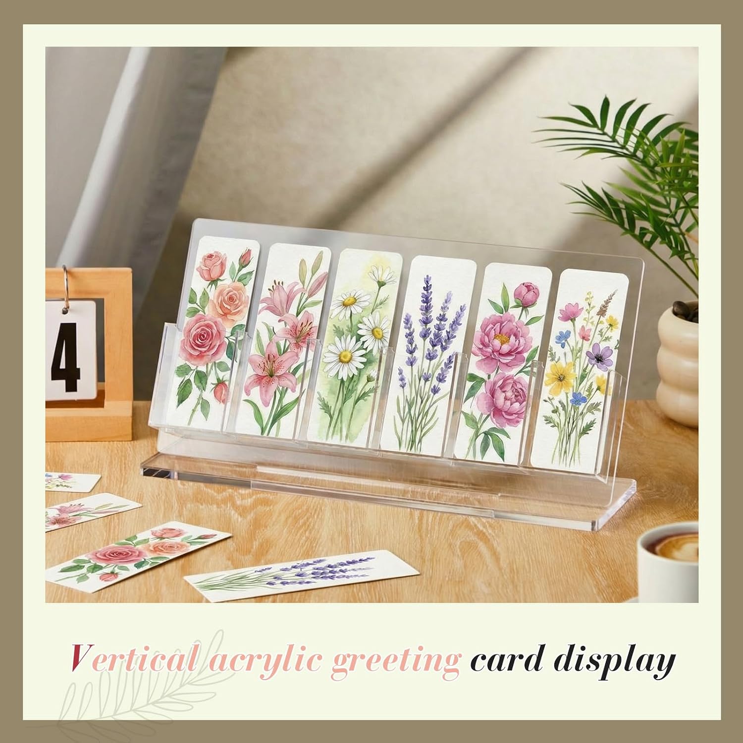 1 Pc Freestanding Acrylic Bookmark Display Holder for Business Multiple No Assembly Required 2