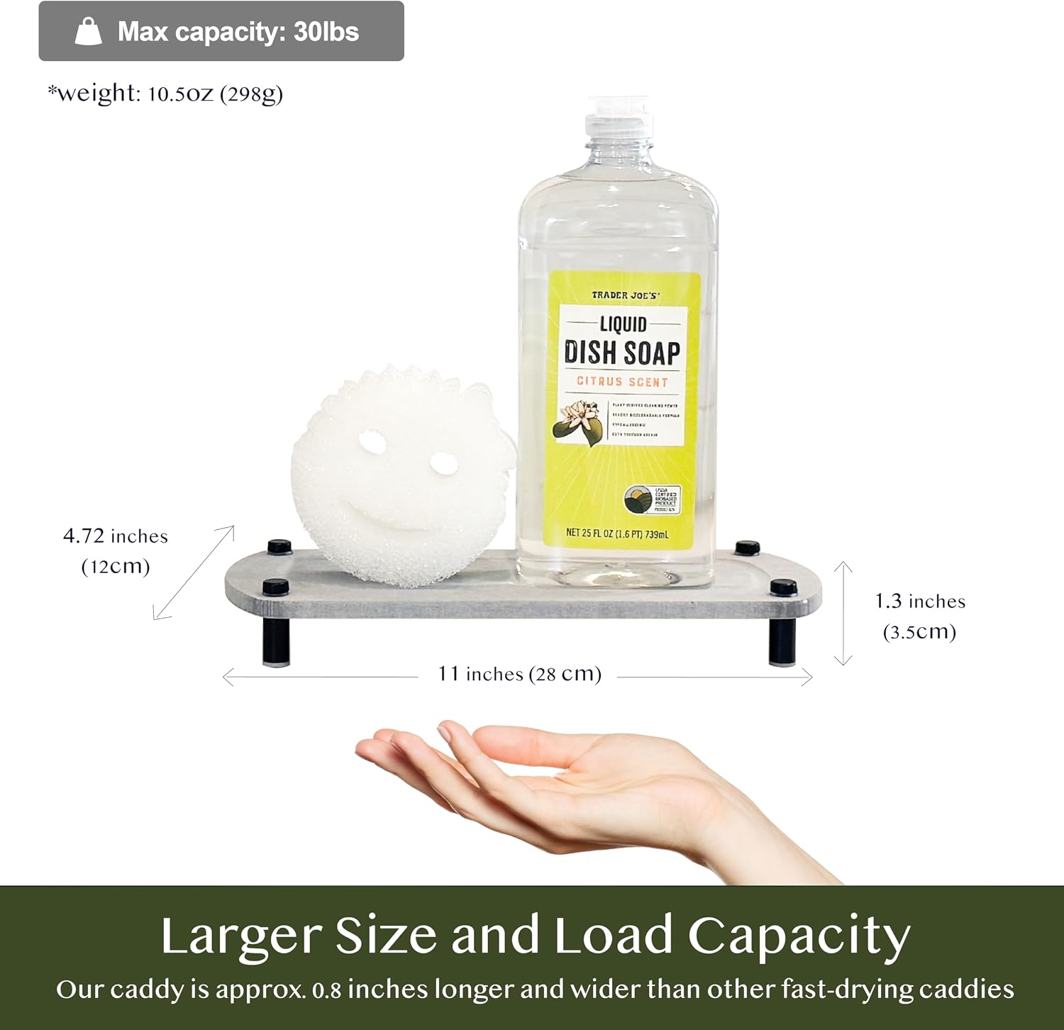 Water Absorbing Stone Soap Tray / Glacier Gray / Set of 2