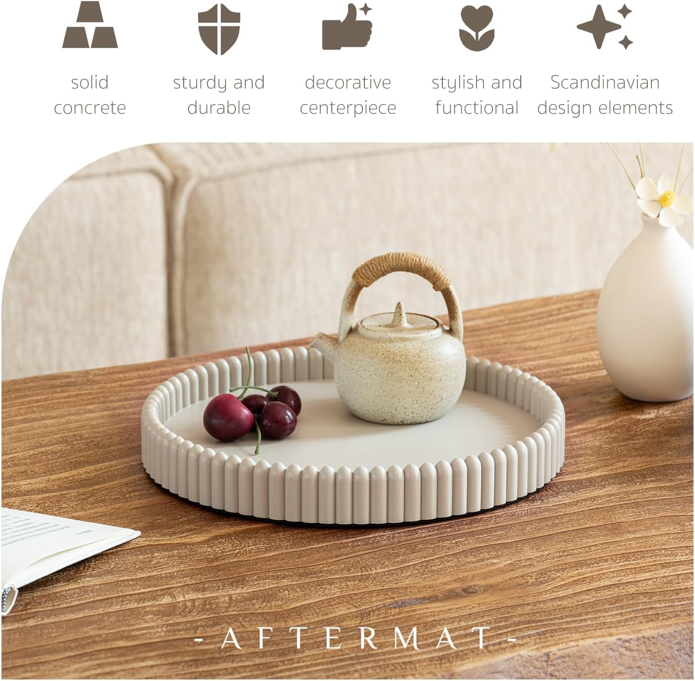 Coffee Table Tray / Gray / Set of 11