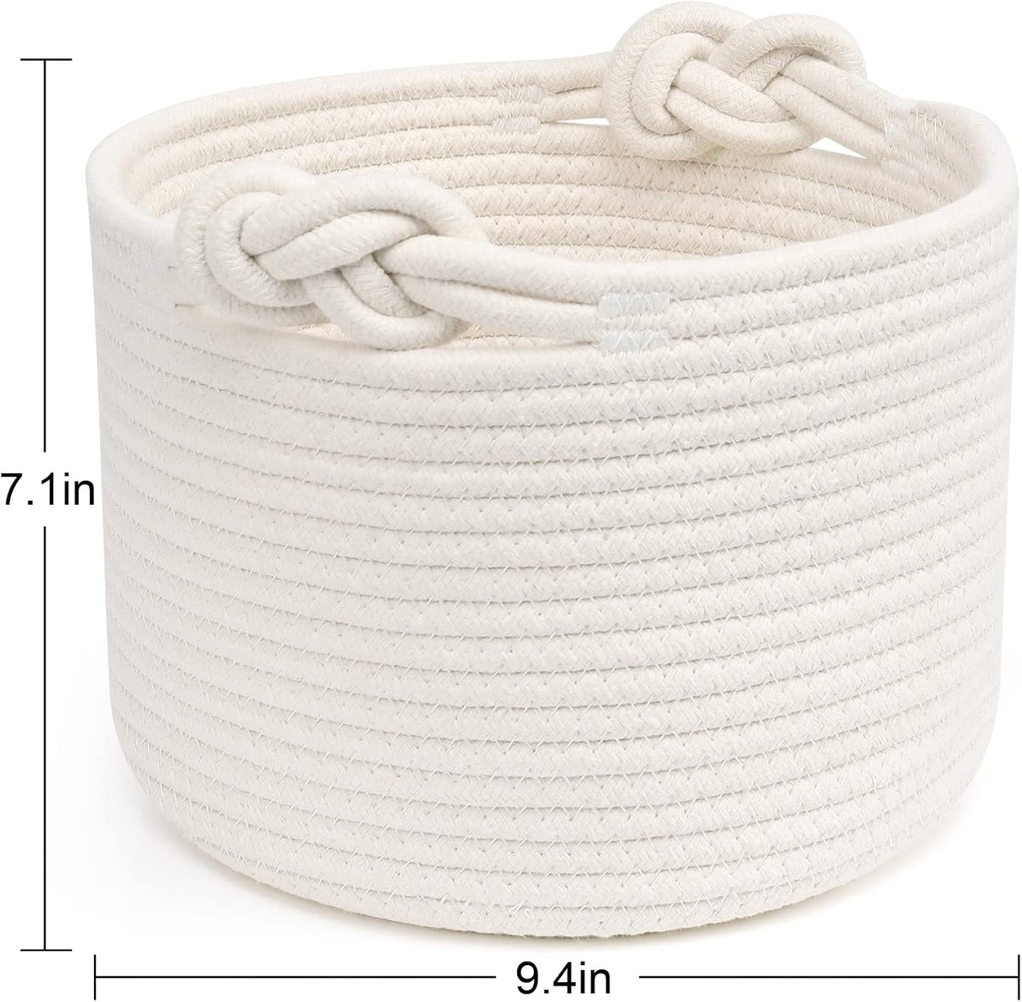 Small Woven Basket / White-a