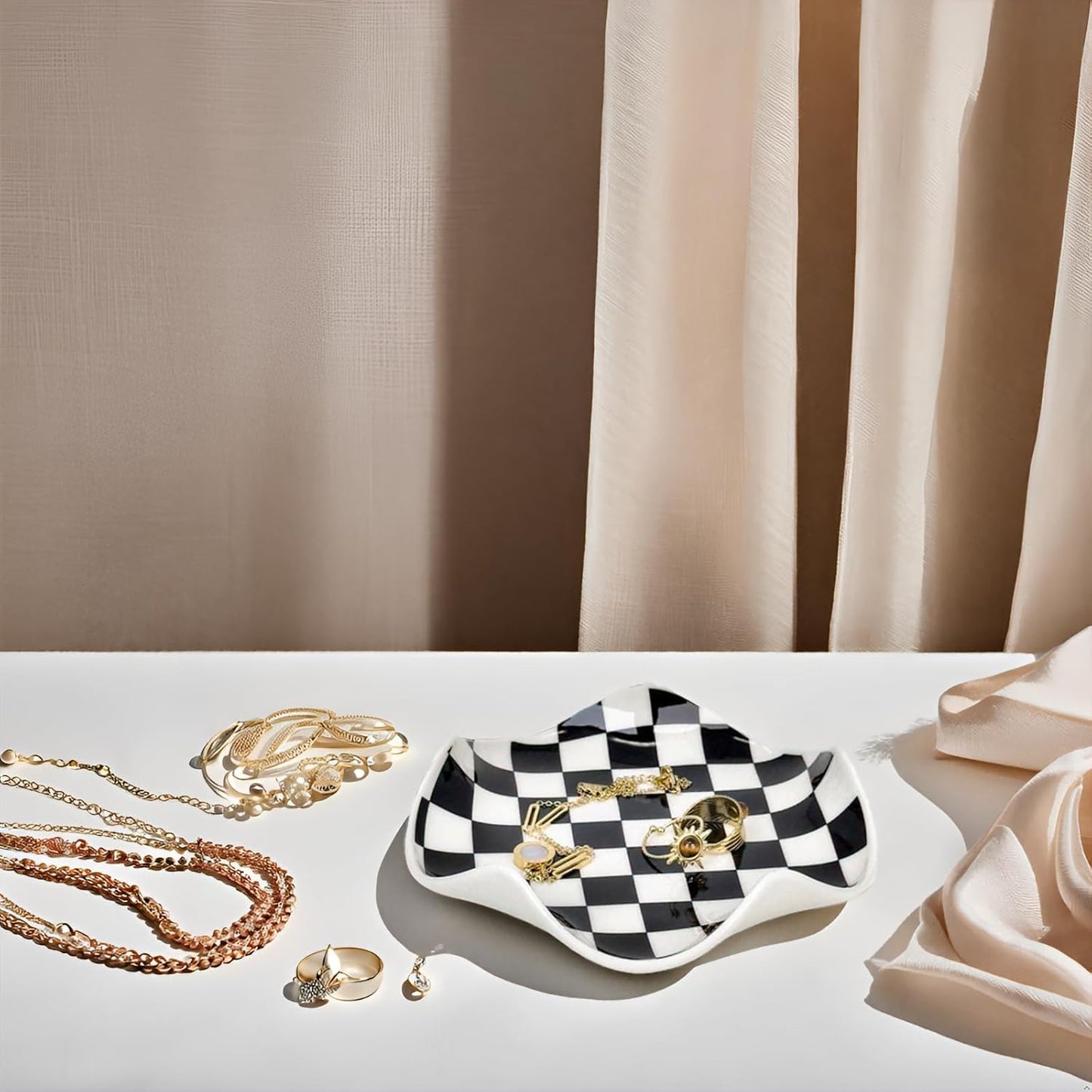 Ceramic Jewelry Tray / Aesthetic Ring Holder Dish