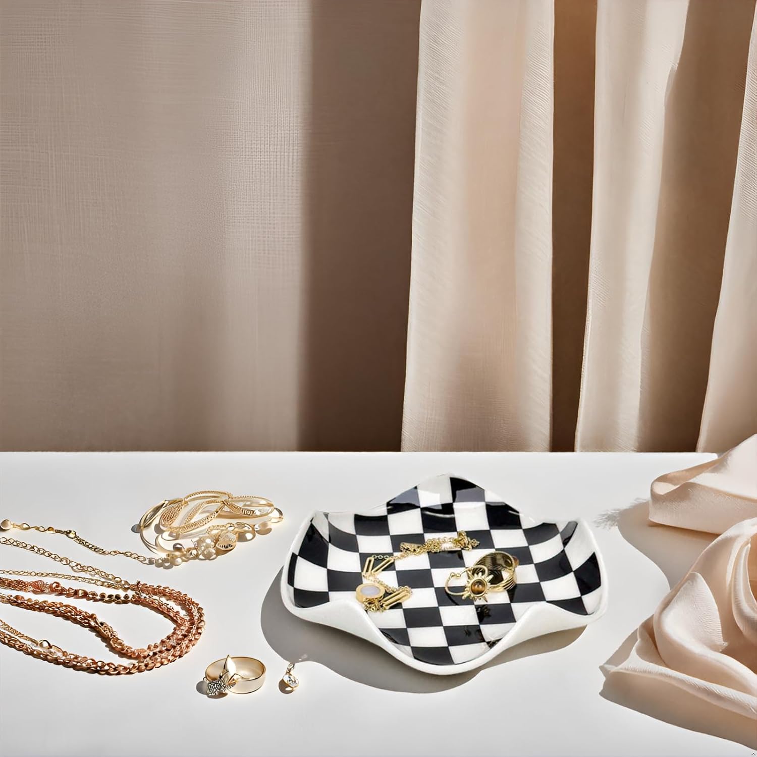 Ceramic Jewelry Tray / Aesthetic Ring Holder Dish