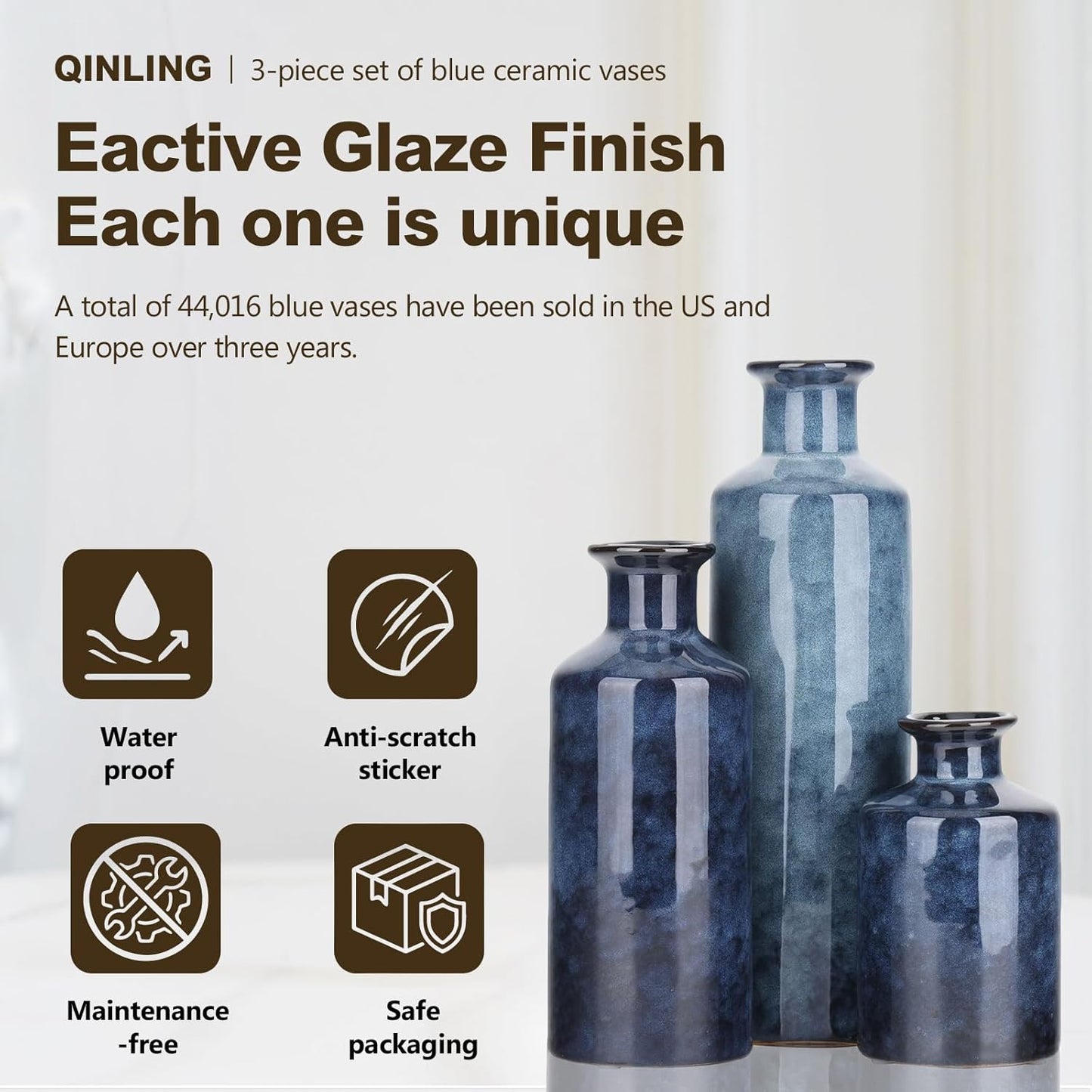 Ceramic Vase Set / Blue