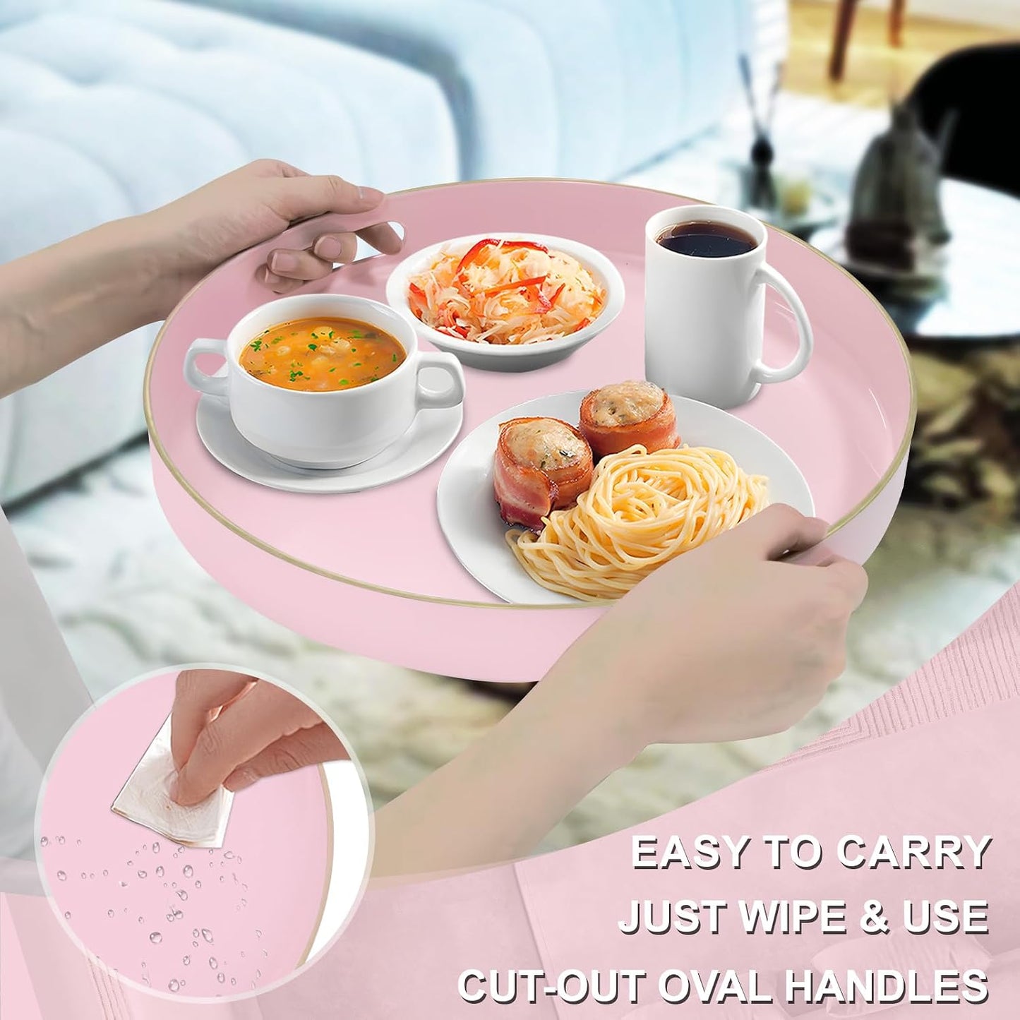 Modern Decorative Trays / Pink / Set of 13