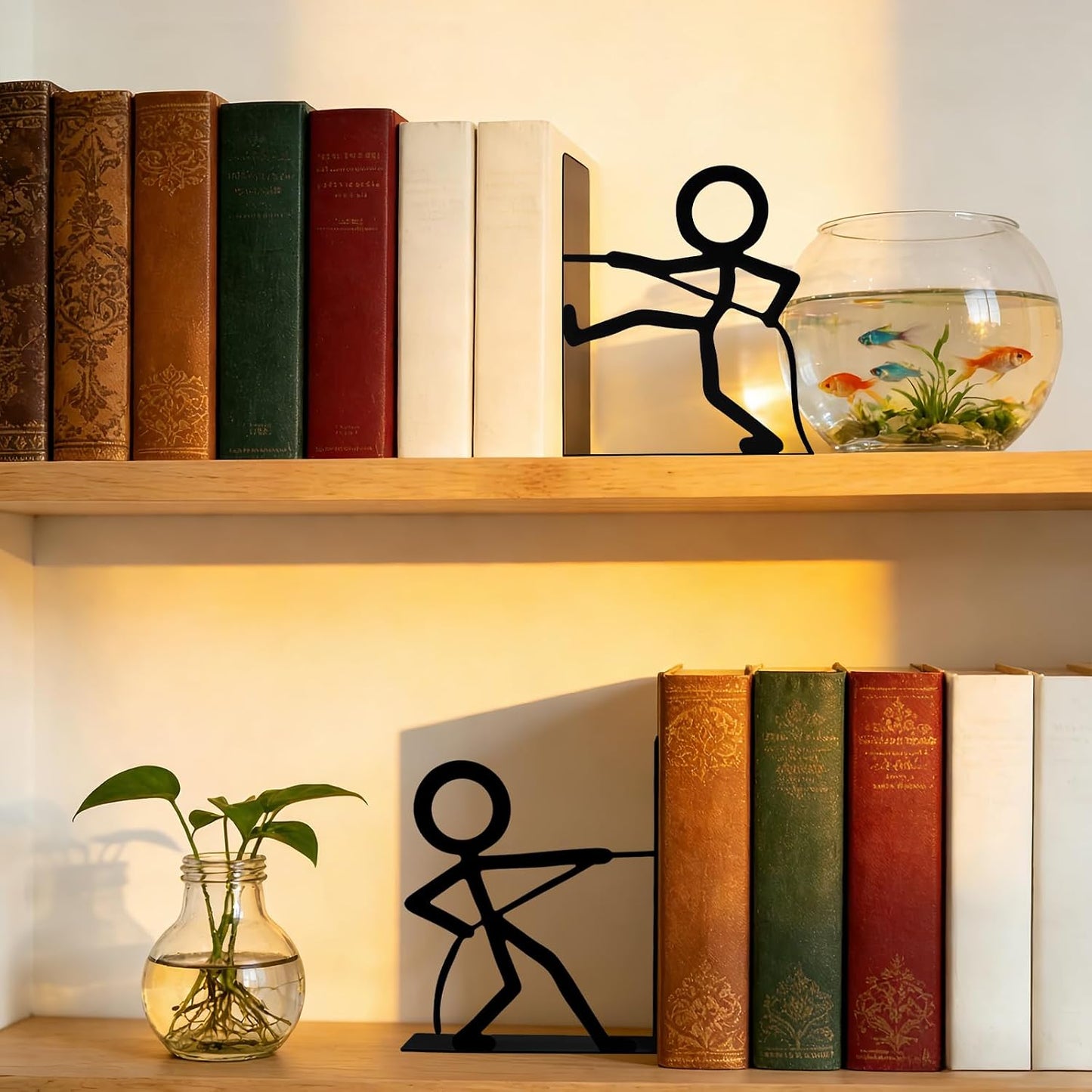 Metal Bookends People Book-End