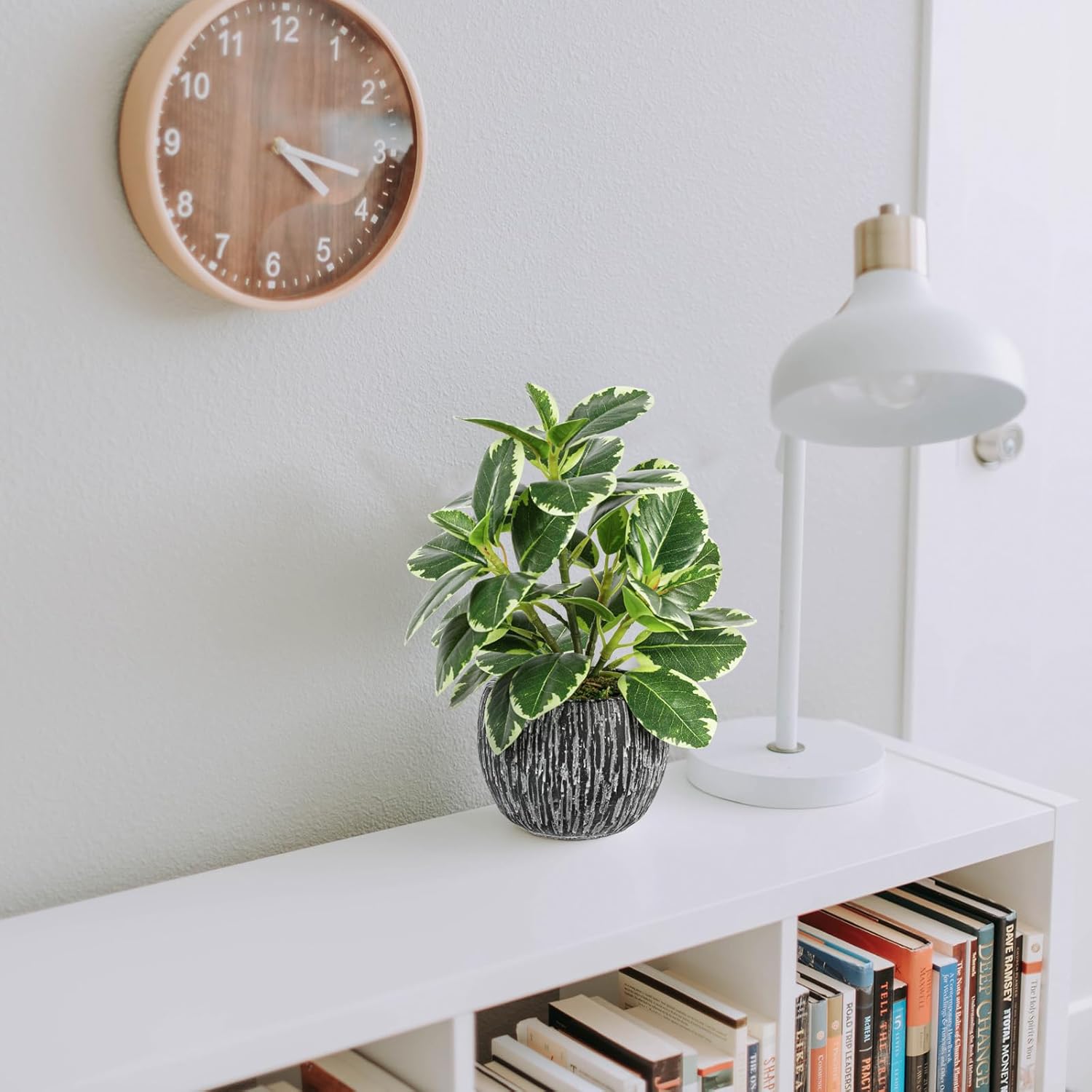 Faux Variegated Oak Leaf Plant / Green#02