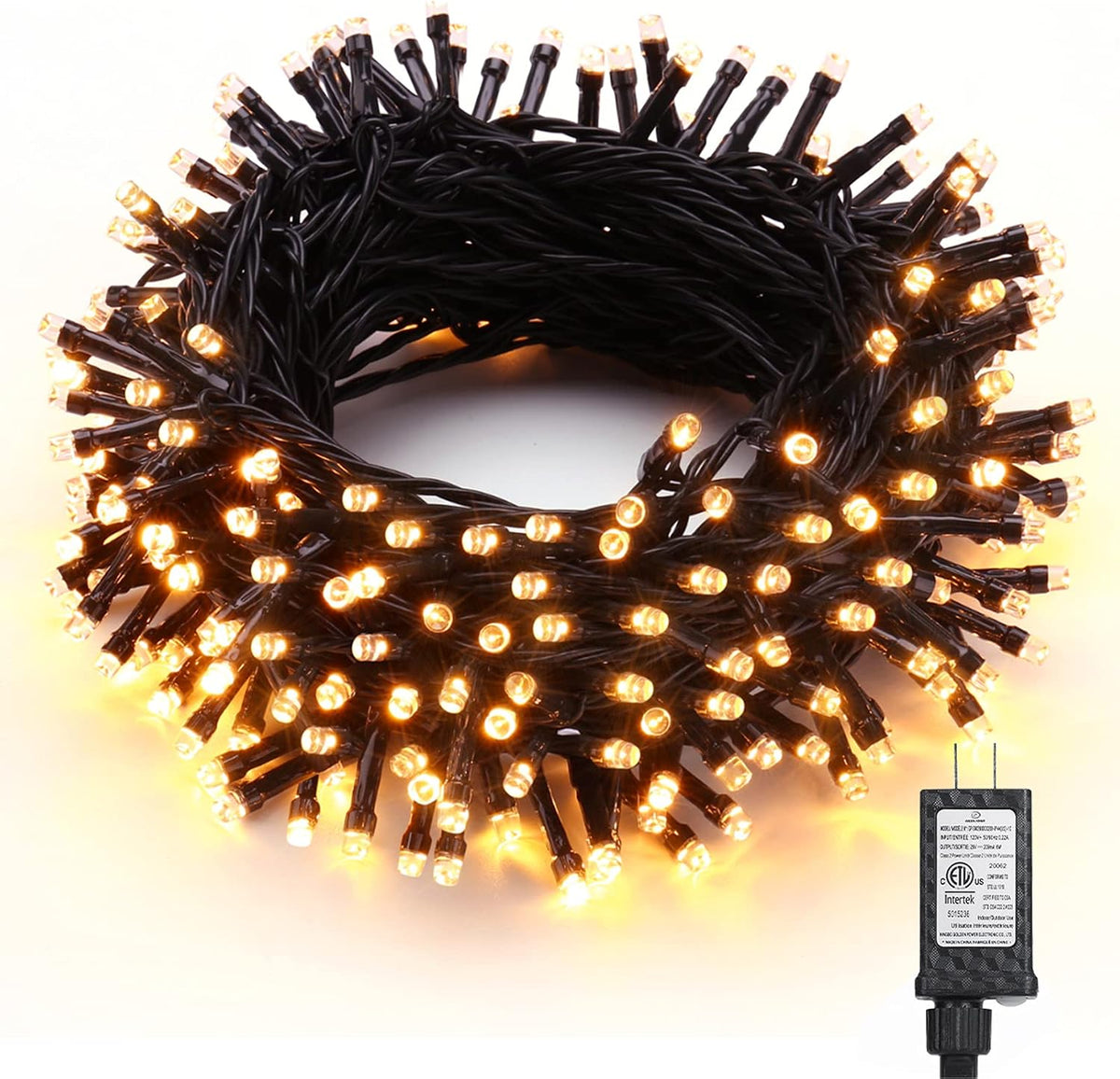 Brizled Outdoor Christmas Lights, 78.74 ft 240 LED Warm White String Lights