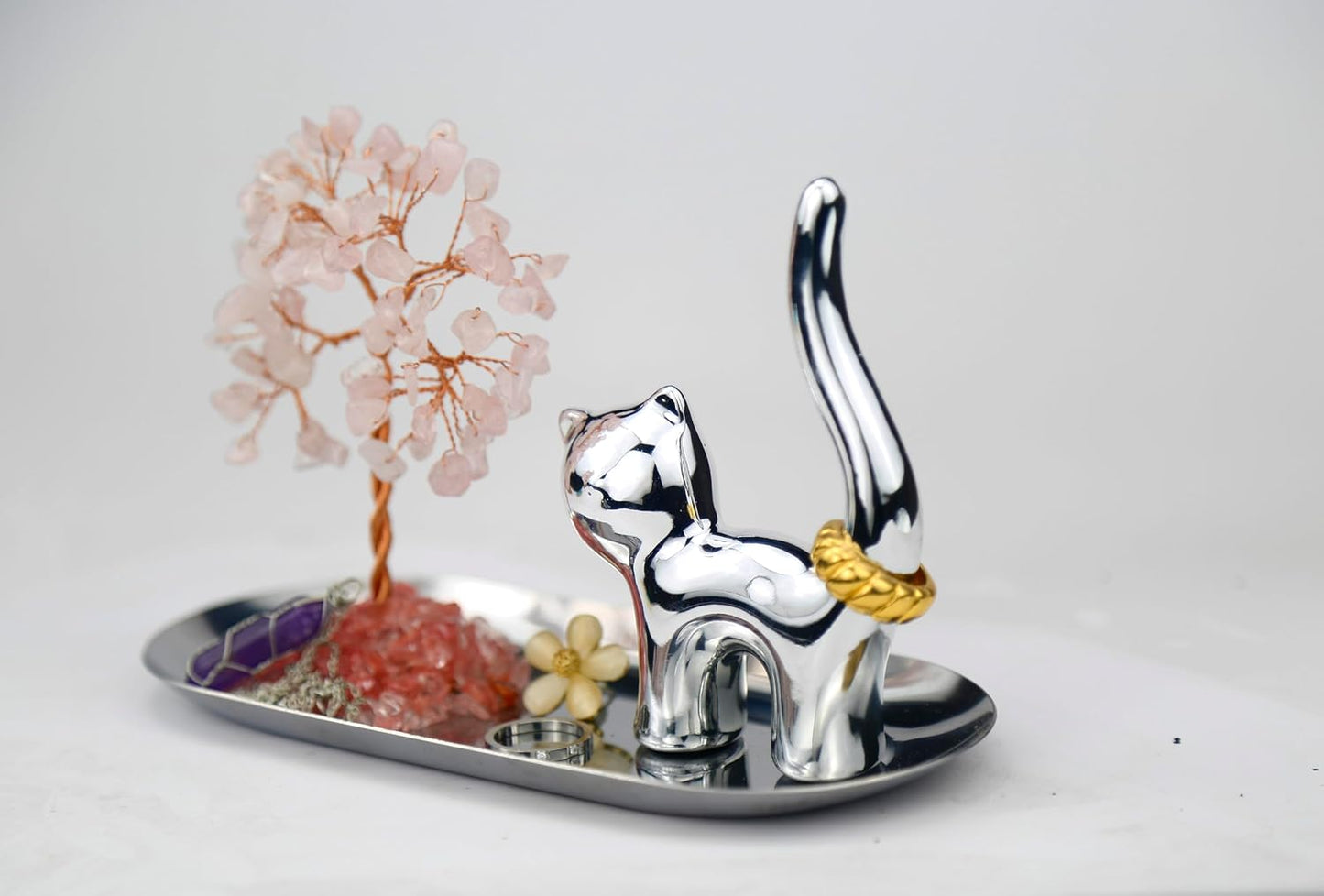 Cat Ring Holder / Silver Cat