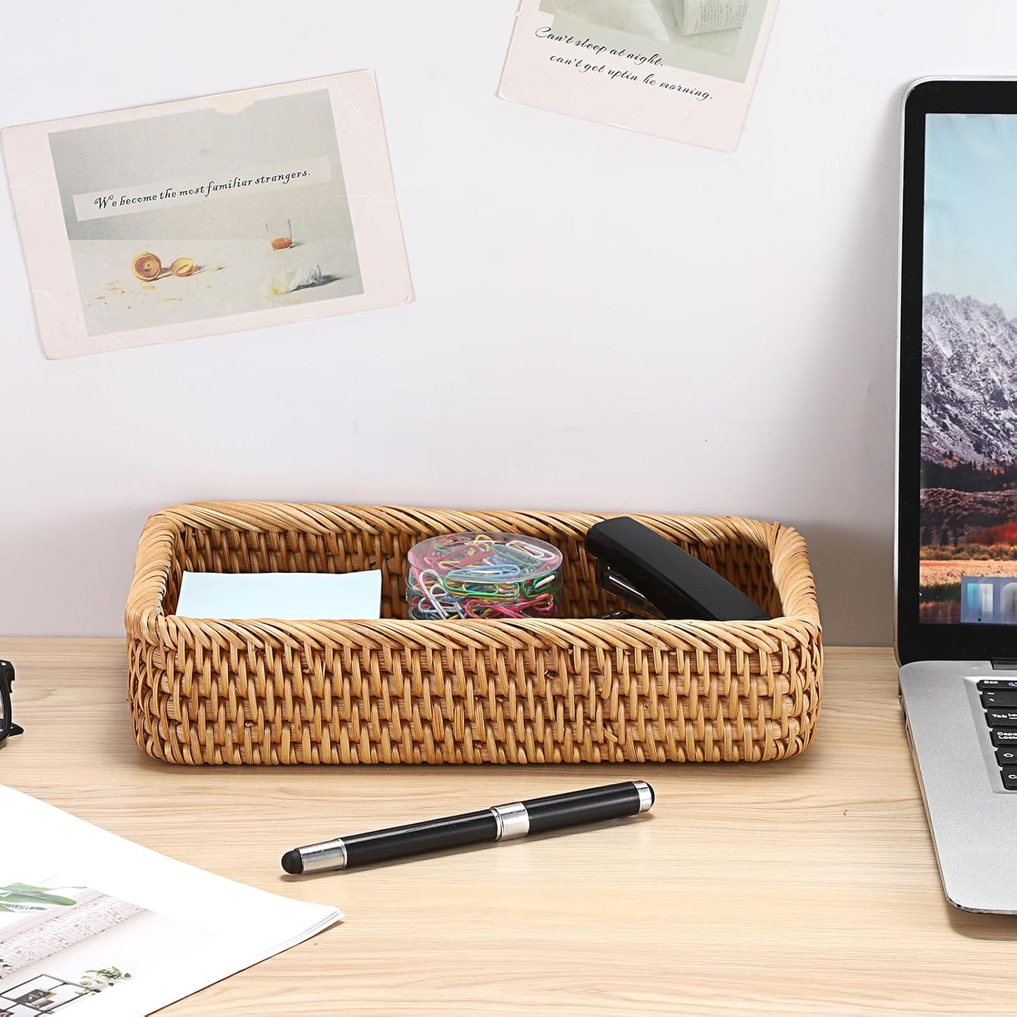 Small Remote Basket / Natural / 10.1 x 6.1 x 1.8